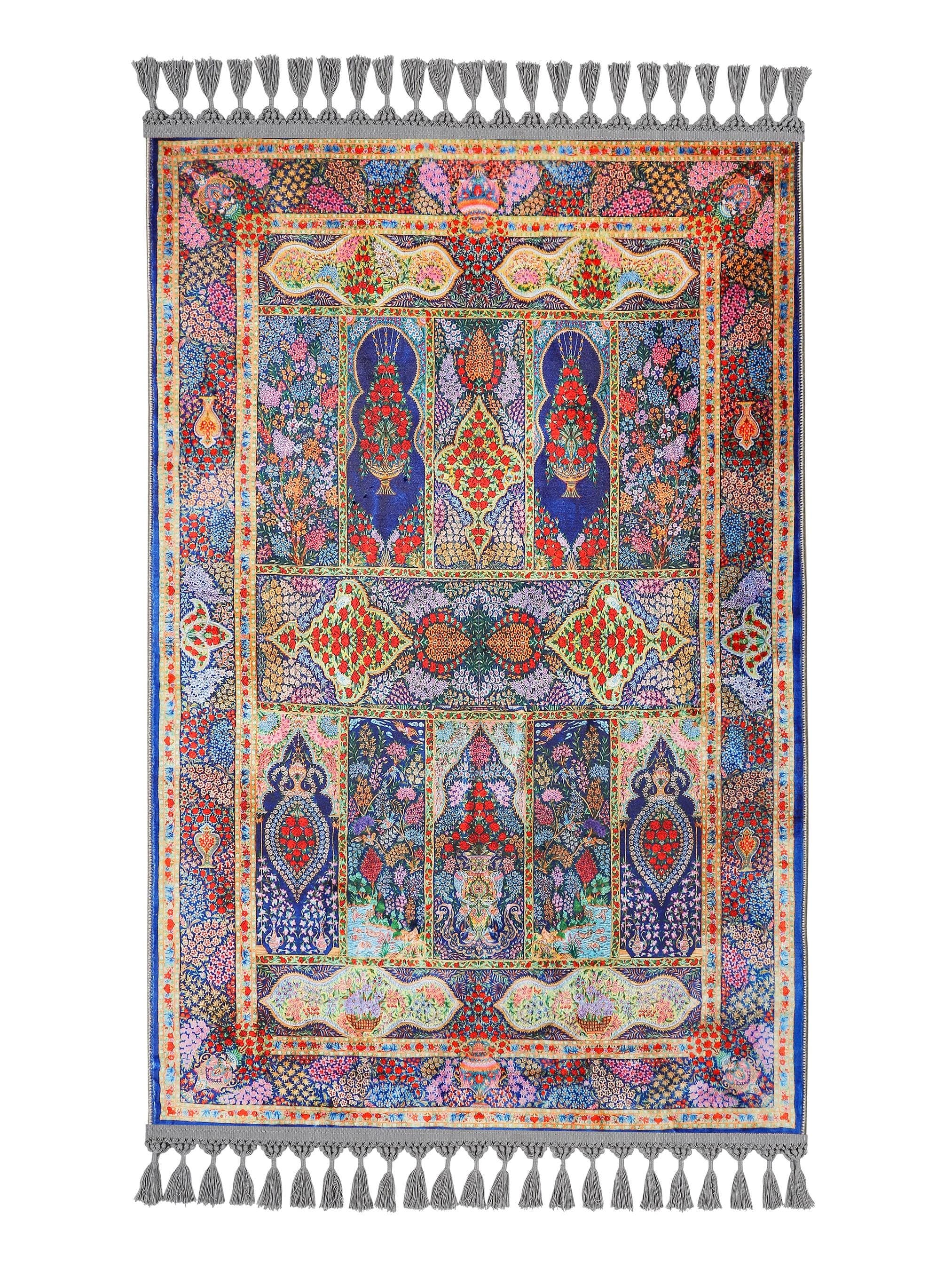 Prayer Mat Personalized Prayer Rug Soft Silky Floral Islamic Muslim Gebetsteppich