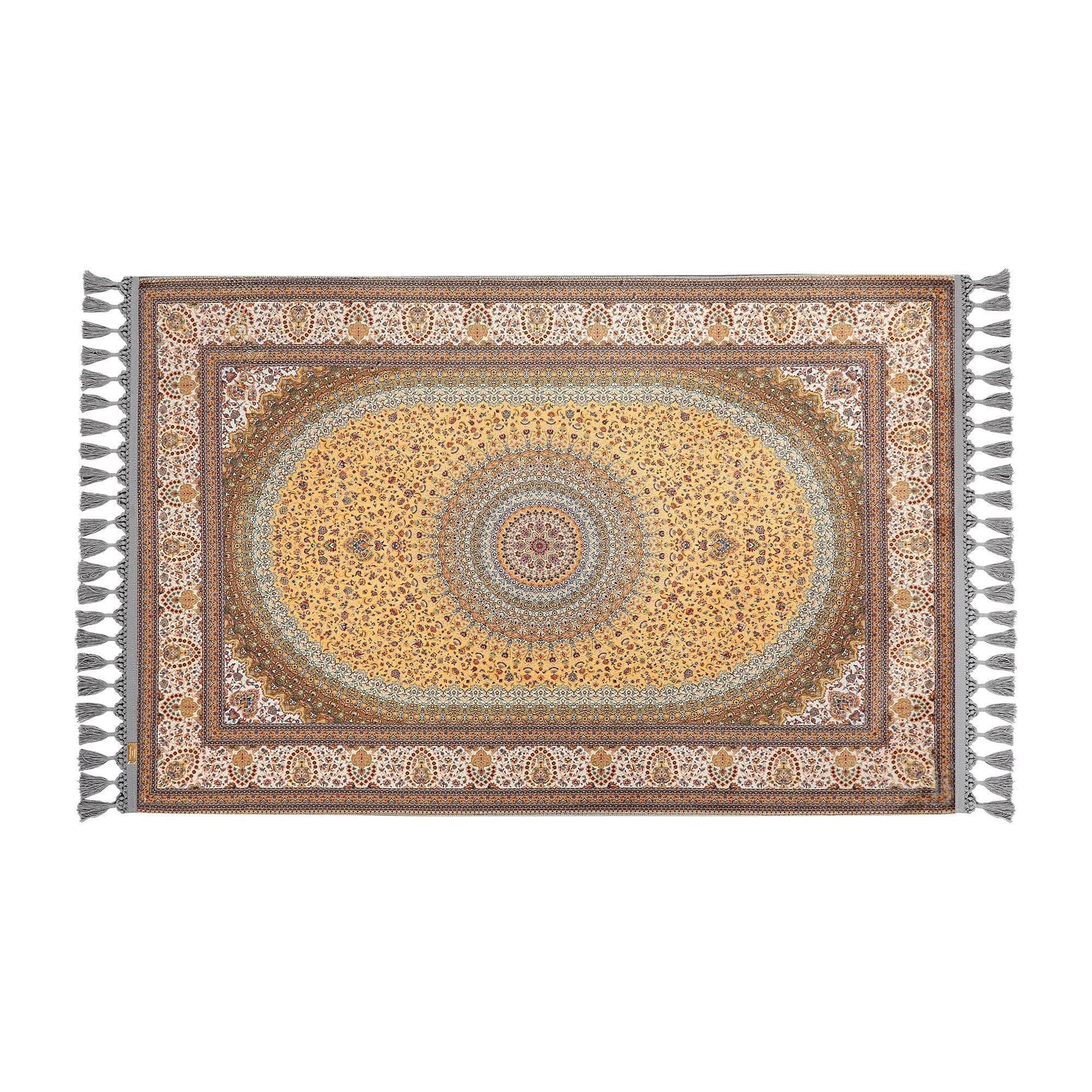 Soft, low‑pile rug with dual function – perfect as a decorative floor rug or for daily prayer.  
📐 80x125 cm (2'7"x4'1") – ideal for prayer rooms, bedrooms, or living spaces.  
🧵 Thickness: 7 mm  
⚖️ Weight: 1.738 kg/m²  
🪑 Non‑slip cotton base – secure on all floor types.  
🧺 Machine washable at 30°C | Robot vacuum compatible.