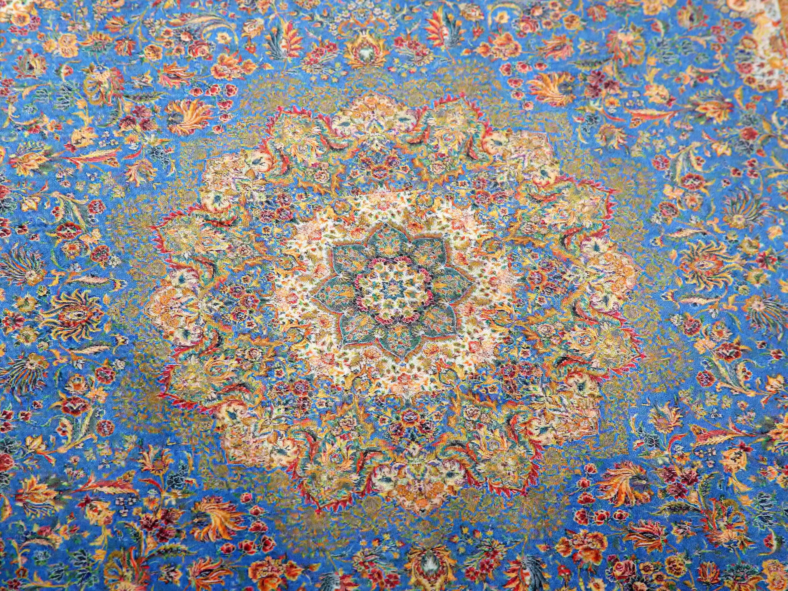 Prayer Mat Blue Turkish Prayer Rug Soft Silky Islamic Muslim Gift Gebetsteppich Janamaz Rugs - image 4