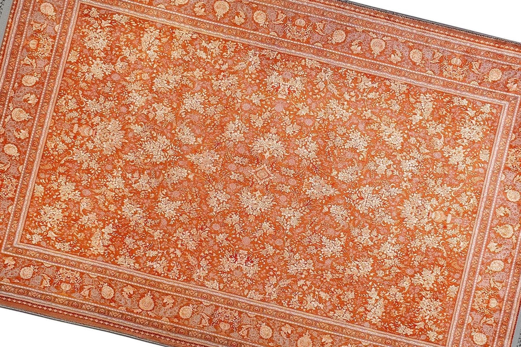 Prayer Mat Orange Floral Prayer Rug Soft Silky Personalized Muslim Gift Custom Islamic Rugs - image 5