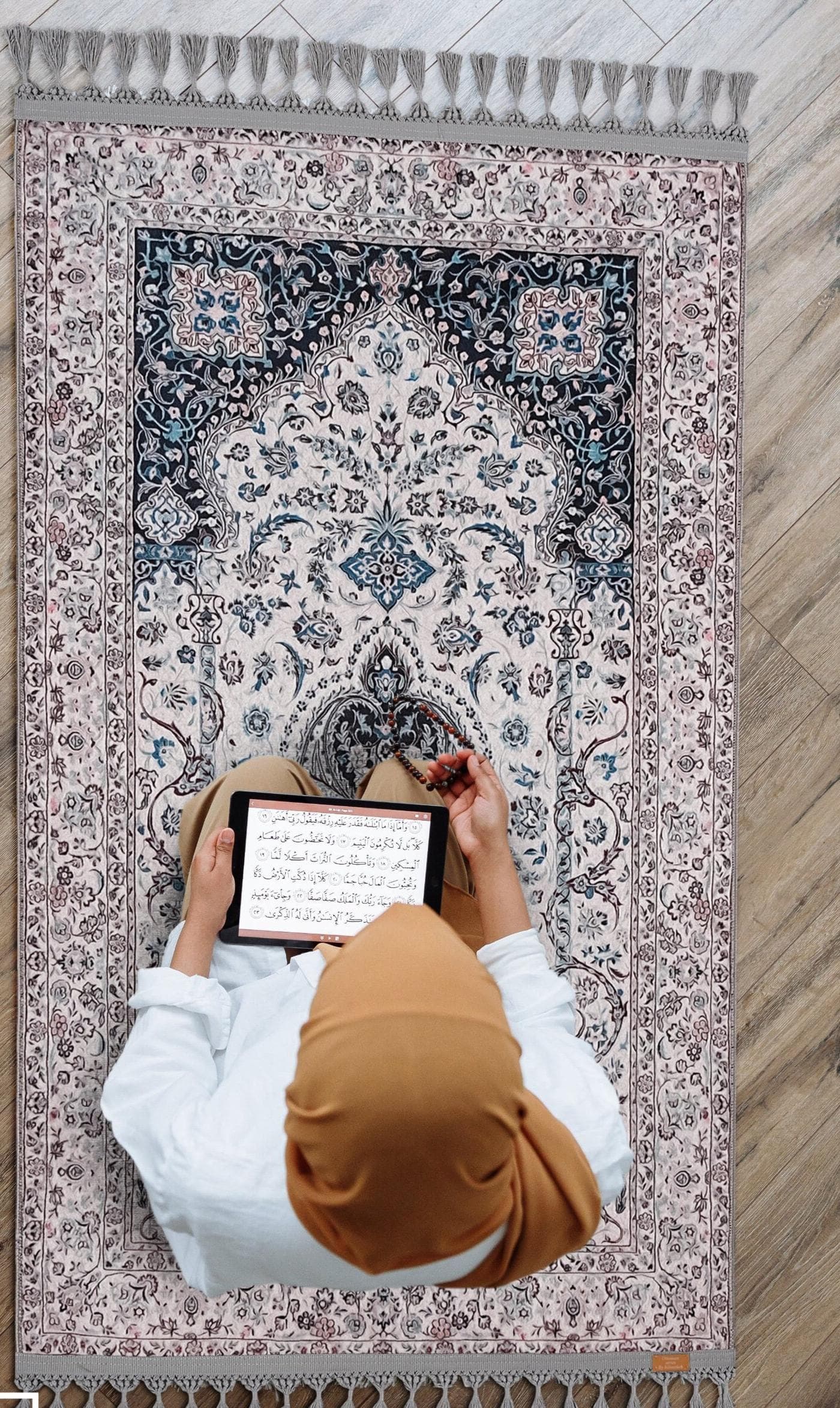 Prayer Mat | Mihrab Floral | Soft Silky Surface | Personalized Prayer Rug | Royal Custom Sejadah - image 5