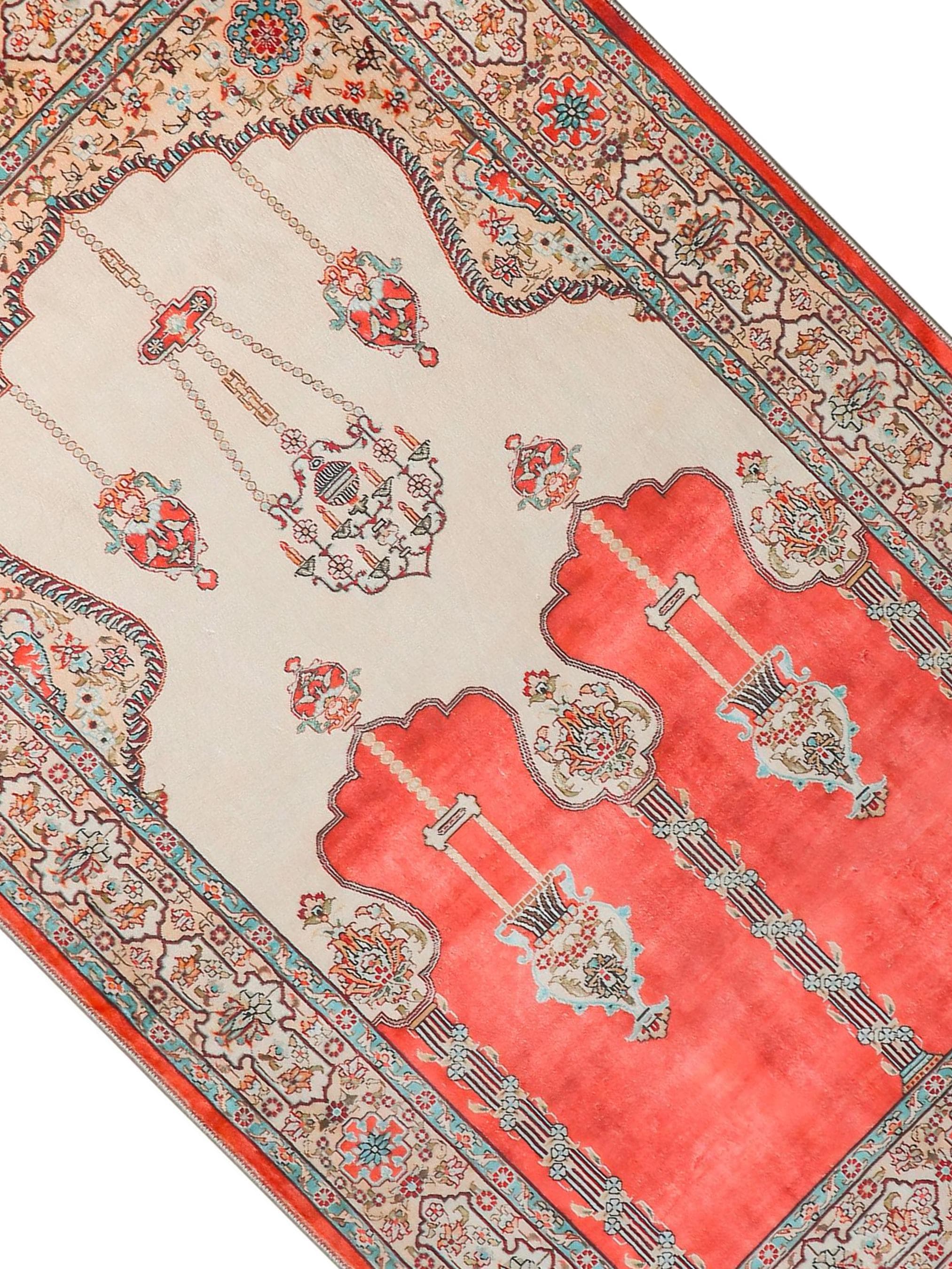 Prayer Mat Personalized Prayer Rug Islamic Mihrab Soft Silky Turkish Gebetsteppich - image 5