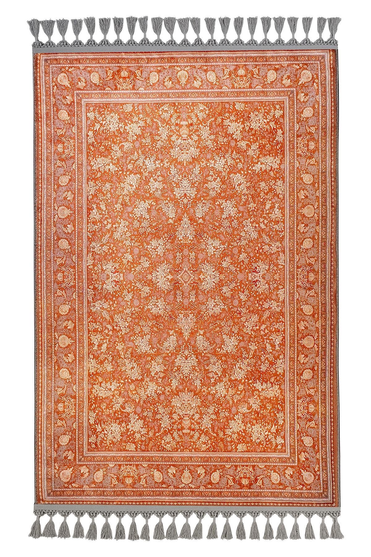 Prayer Mat Orange Floral Prayer Rug Soft Silky Personalized Muslim Gift Custom Islamic Rugs