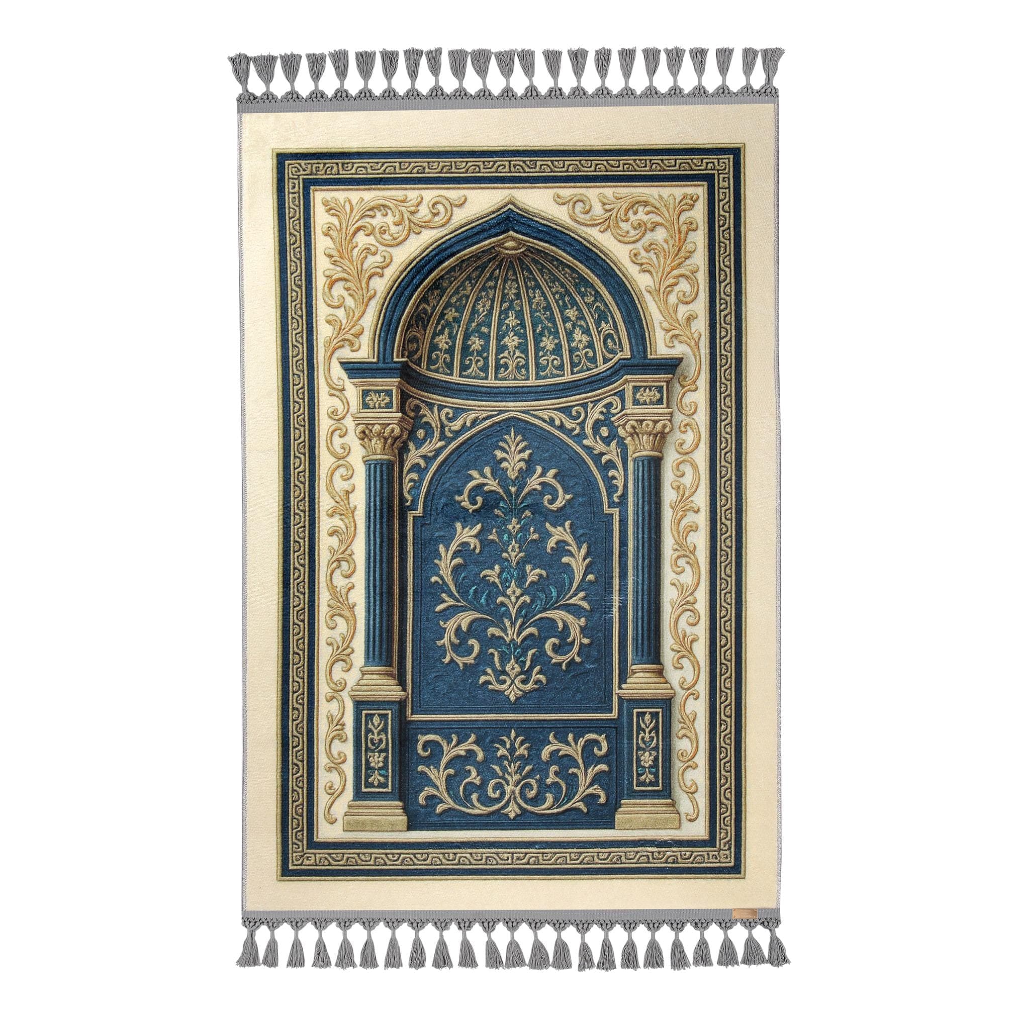 Prayer Mat Blue Mihrab Prayer Rug Soft Silky Islamic Muslim Gift Gebetsteppich Janamaz Rugs