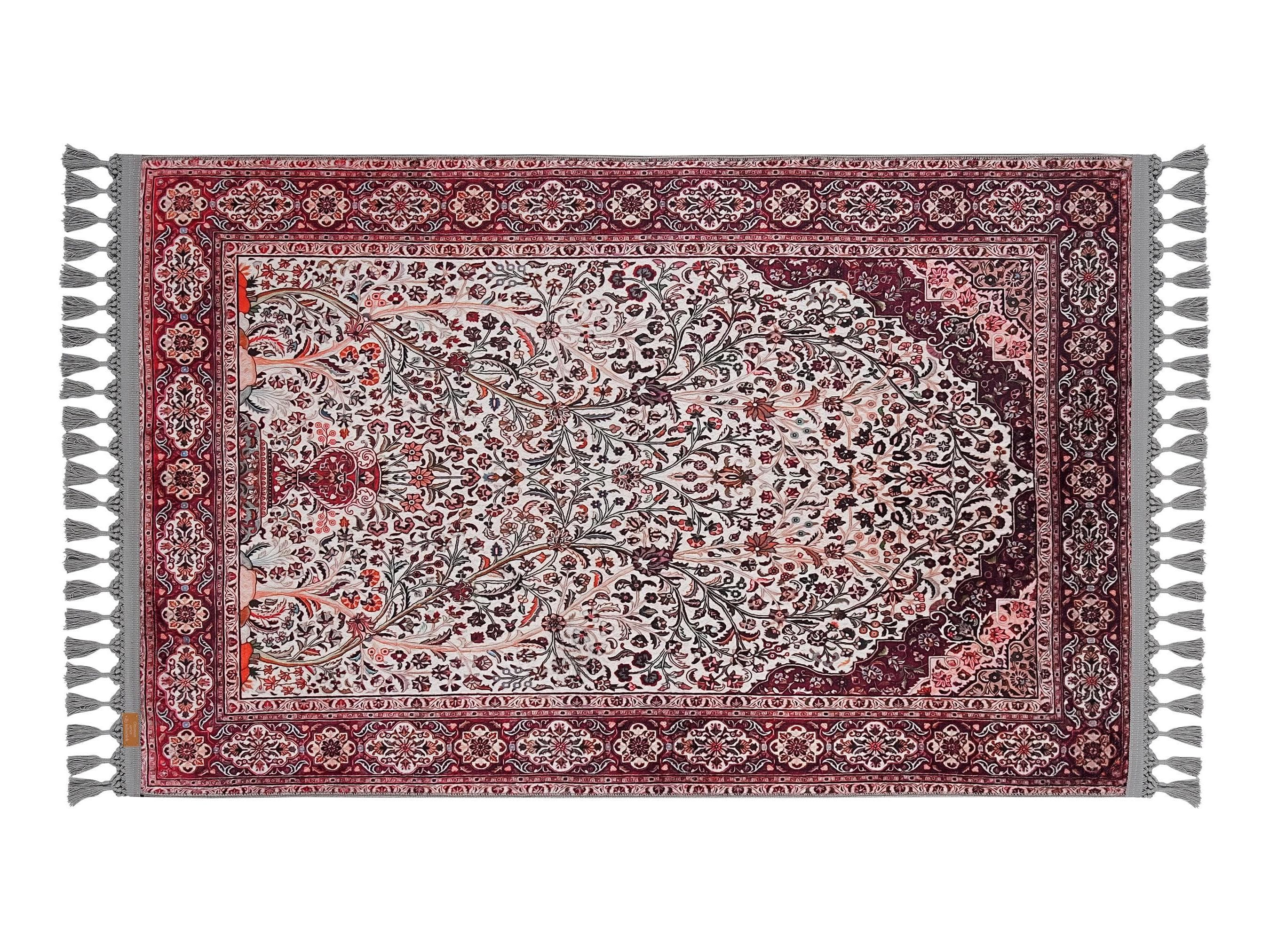 Prayer Mat & Floral Mihrab Prayer Rug: Soft Silky Turkish Luxury Islamic Gift Islam - image 3