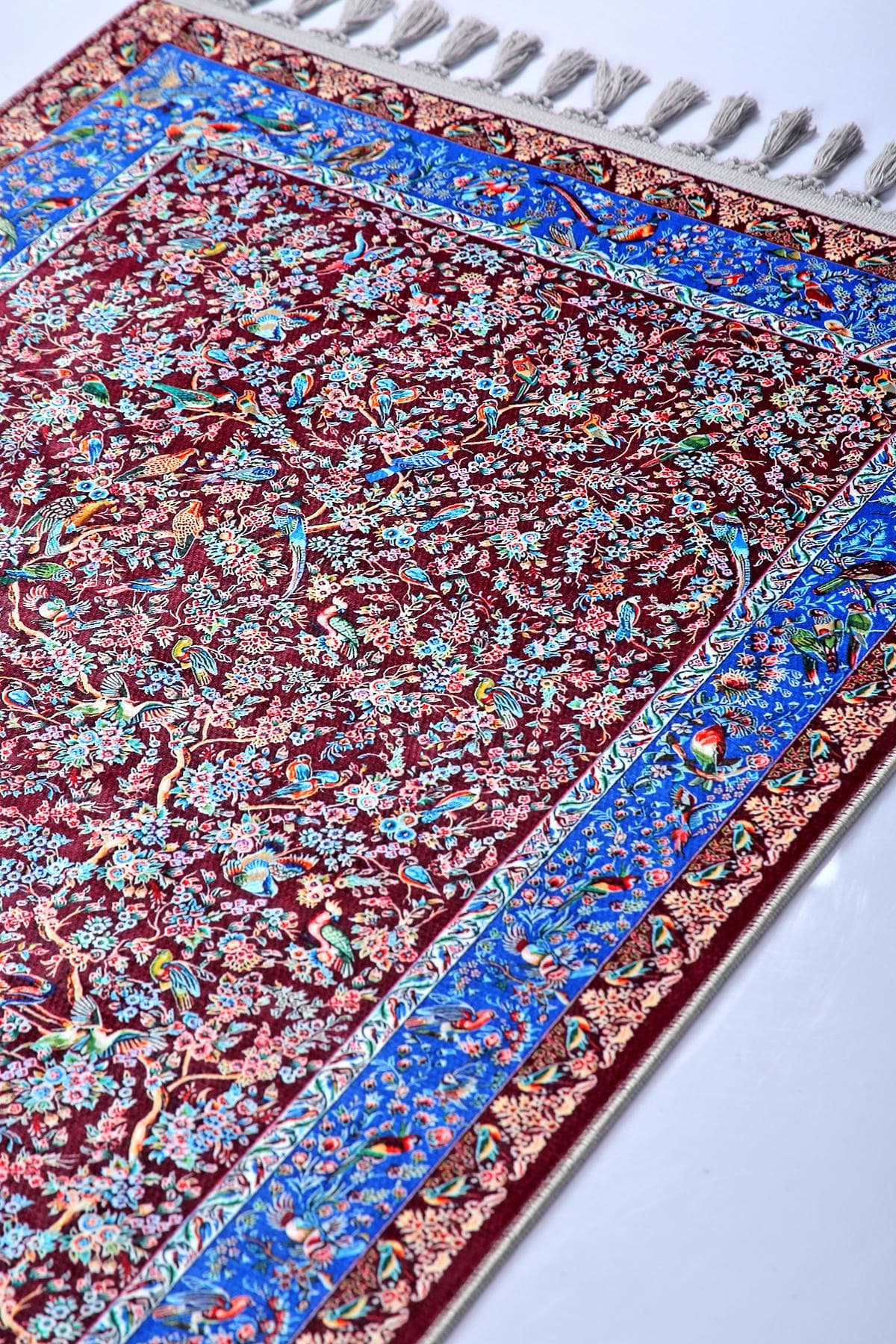 Floral Prayer Mat Prayer Rug Soft Silky Islamic Muslim Gift Gebetsteppich Janamaz Sajadah Rugs - image 5