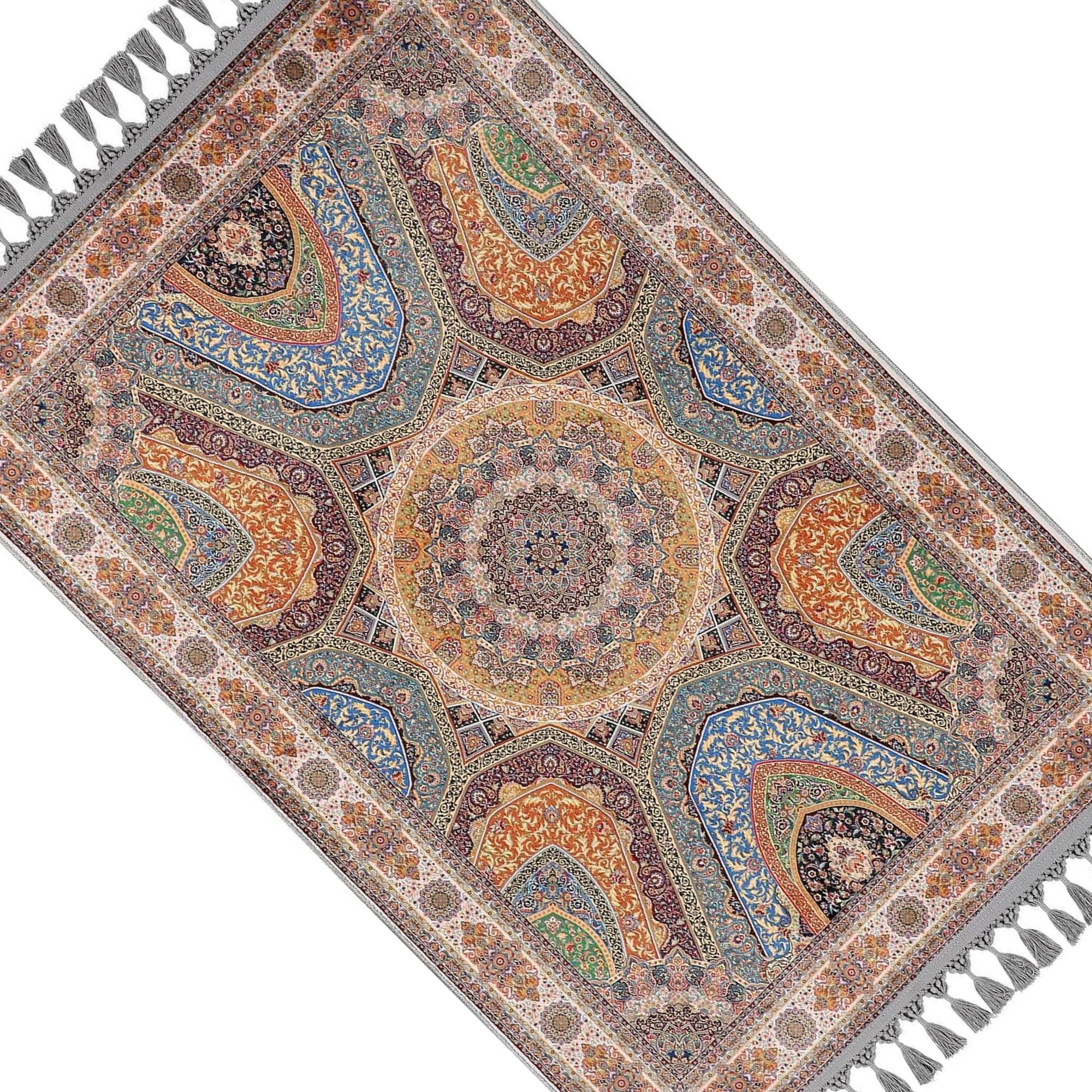 Prayer Mat & Persian Prayer Rug: Soft Silky Arabian Carpet Turkish Islamic Gift - image 5