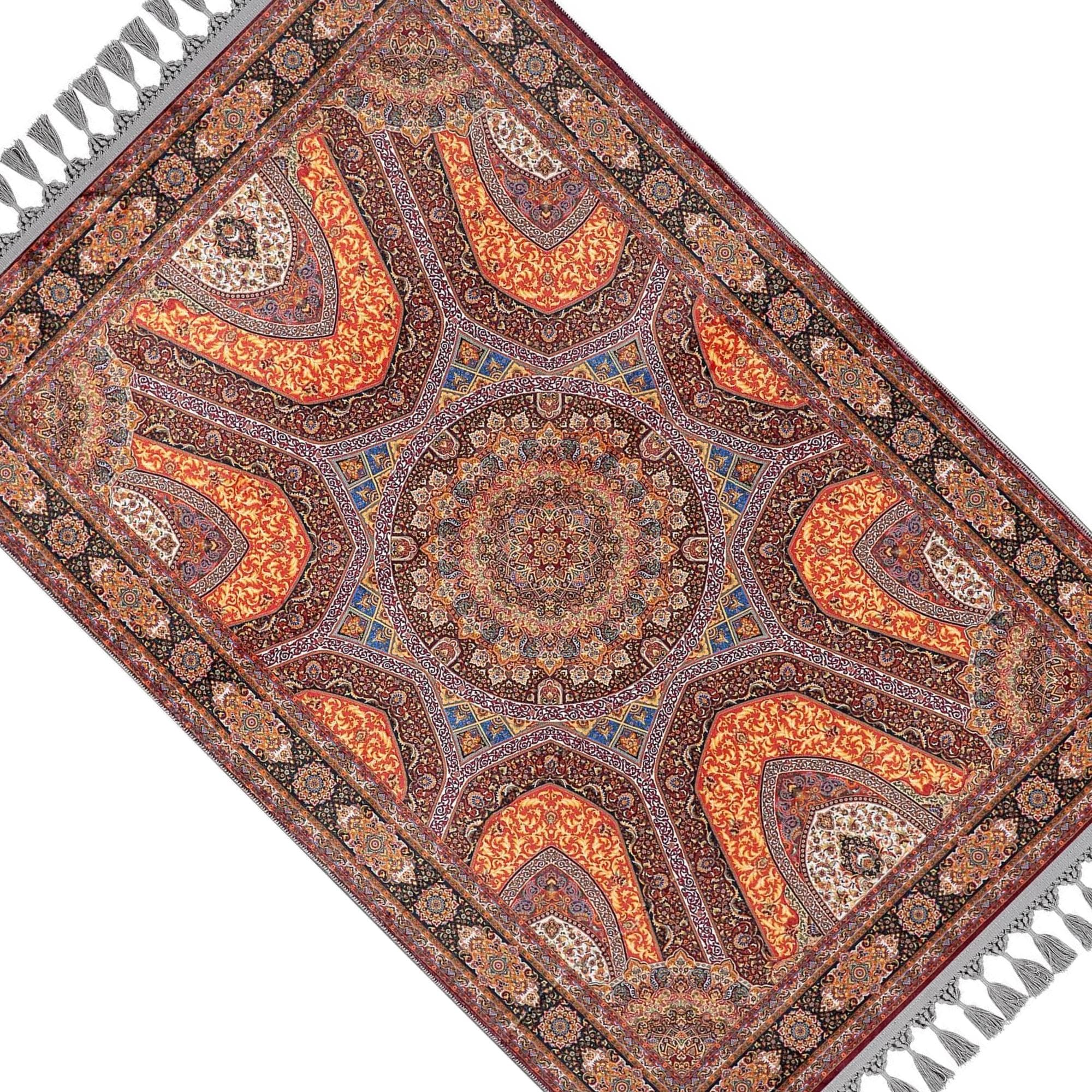Persian Prayer Rug Prayer Mat Soft Silky Islamic Muslim Gift Gebetsteppich Janamaz Sajadah Rugs - image 4