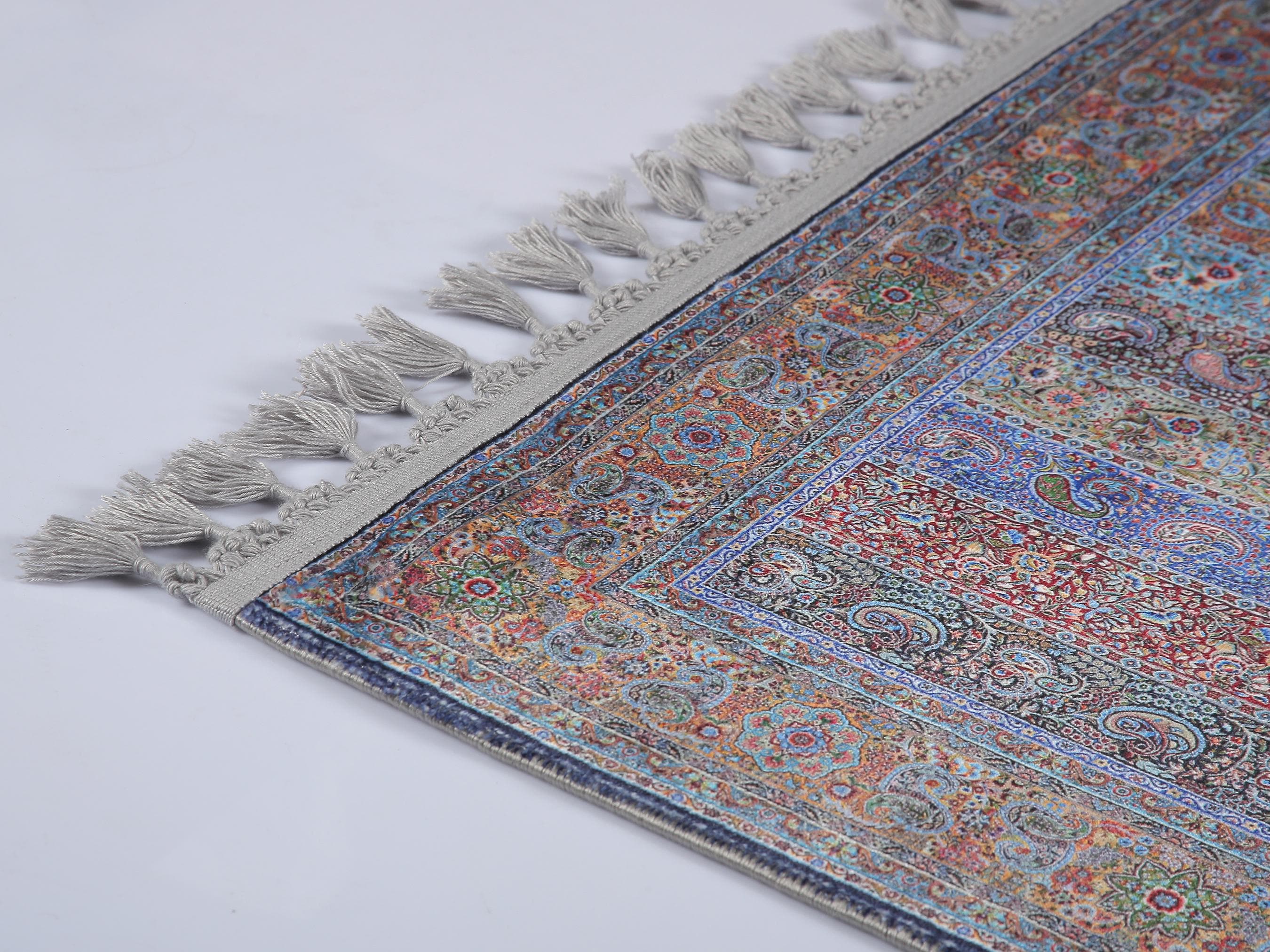 Prayer Mat & Blue Persian Prayer Rug: Soft Silky Luxury Islamic Gift Janamaz - image 5