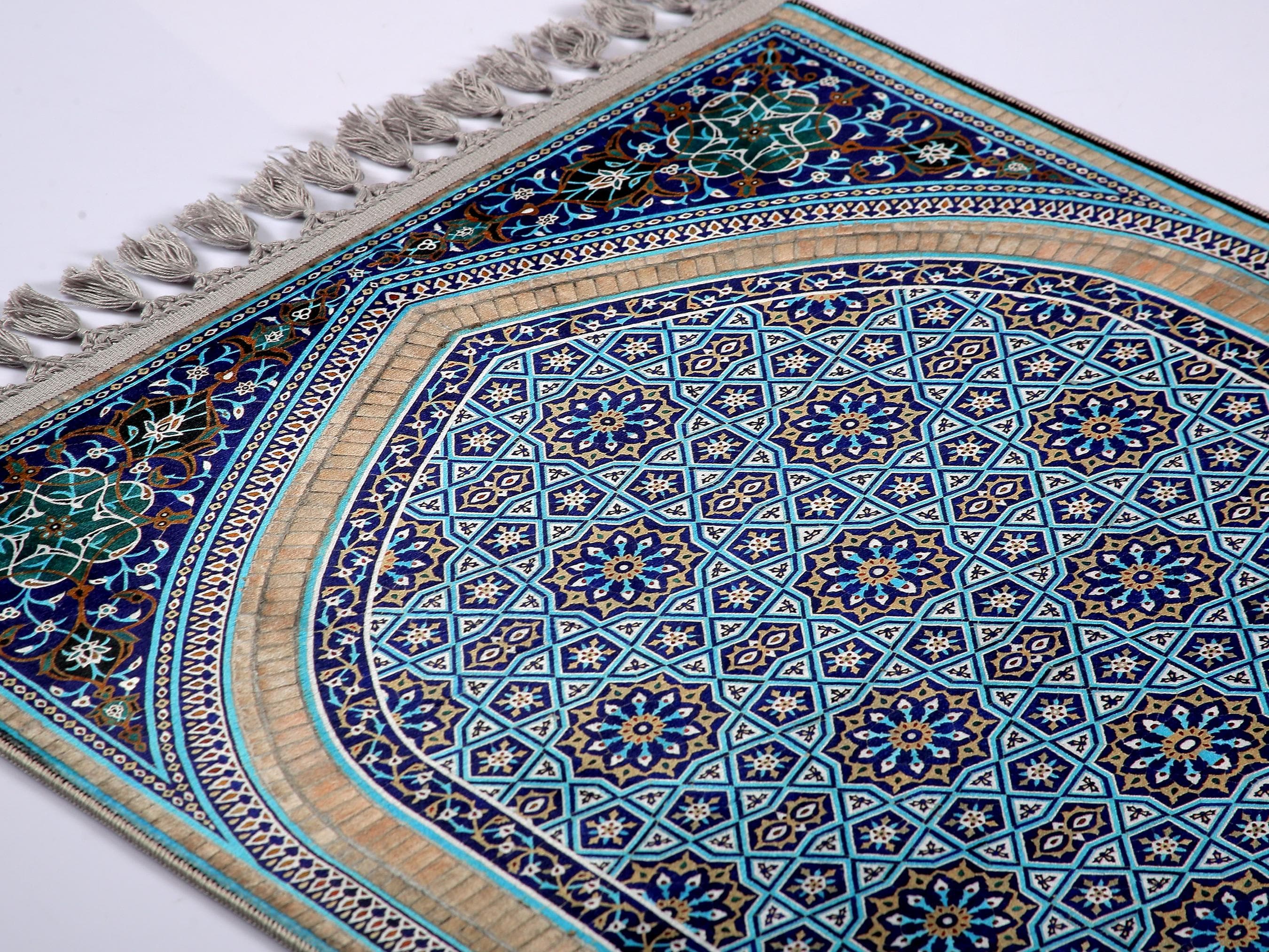 Blue Prayer Mat | Arabian Carpet | Personalized Turkish Prayer Rug | Islamic Gift - image 4