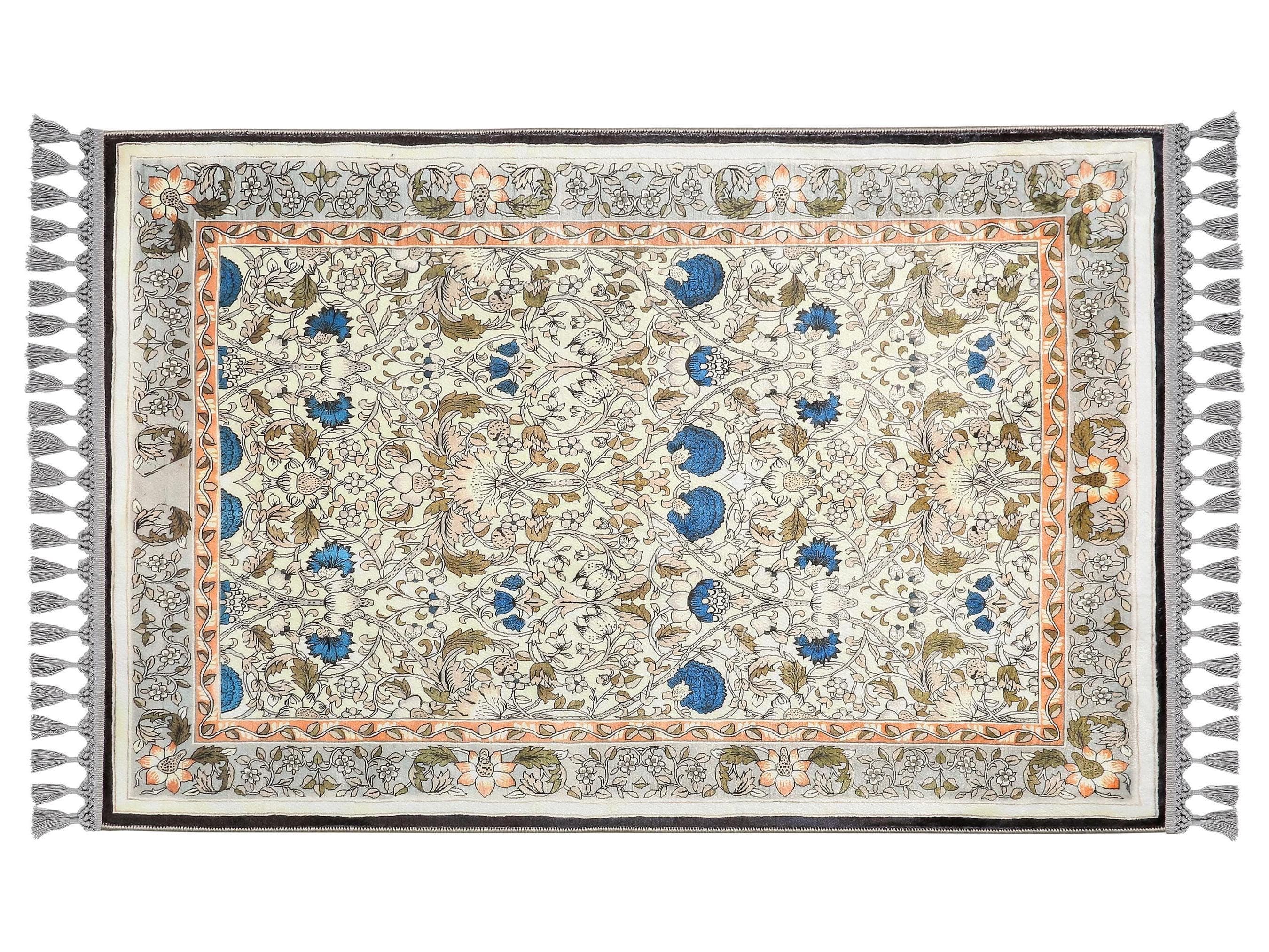 🕌 Islamic Prayer Rug – Soft Mat for Daily Salah & Decorative Area Rug

Soft, Low‑Pile Rug with Dual Function  
📐 80x125 cm (2'7"x4'1") – Perfect for Prayer & Home Styling  
🎨 Color: Cream with Blue Accents – Calm, Elegant & Versatile  
🧵 Thickness: 7 mm  
⚖️ Weight: 1.738 kg/m²  
🪑 Non‑slip Cotton Base – Secure on All Floor Types  
🧺 Machine Washable at 30°C | Robot Vacuum Compatible