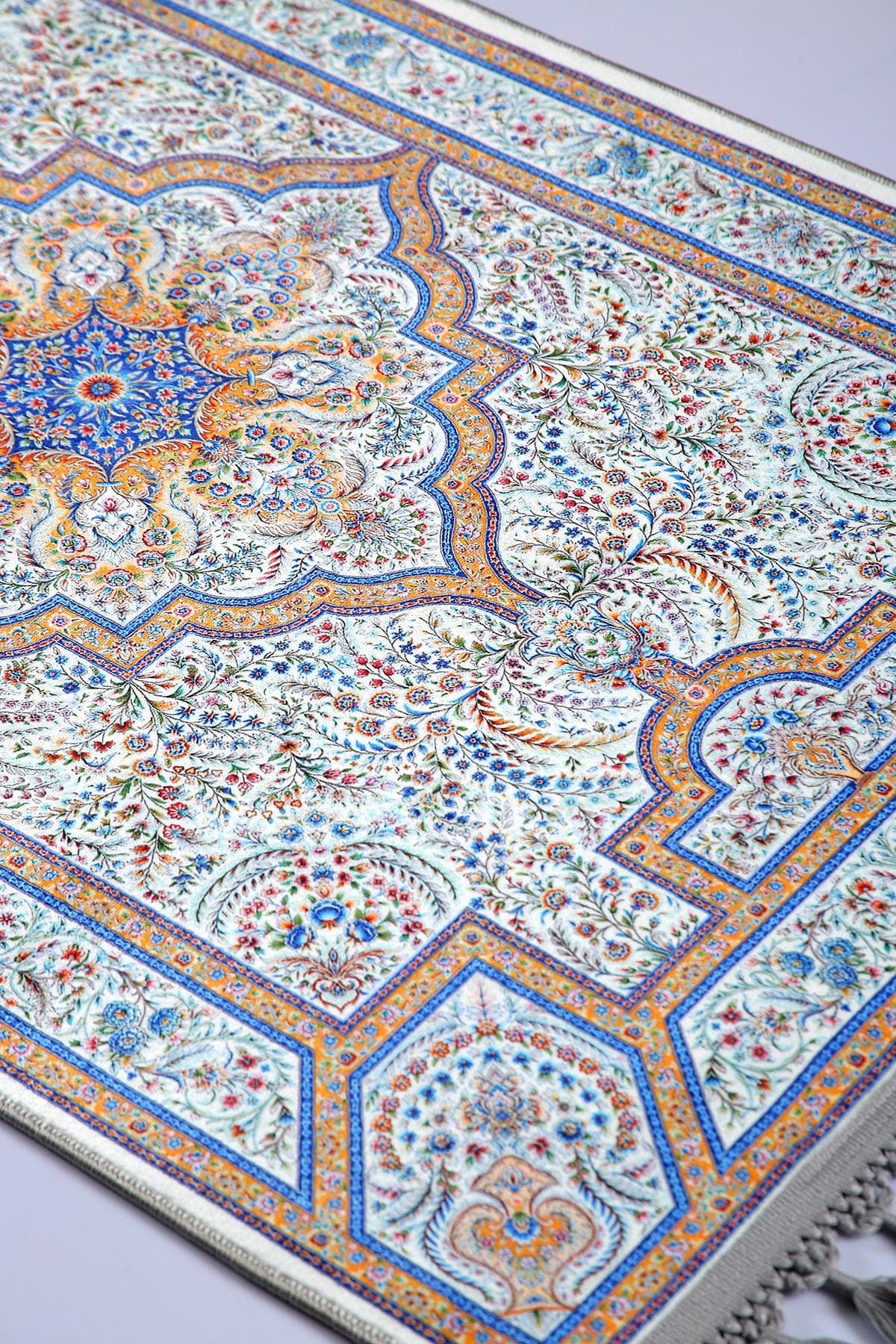 Blue Prayer Mat | Royal Turkish Bamboo Silk Touch | Personalized Prayer Rug | Custom Janamaz - image 5