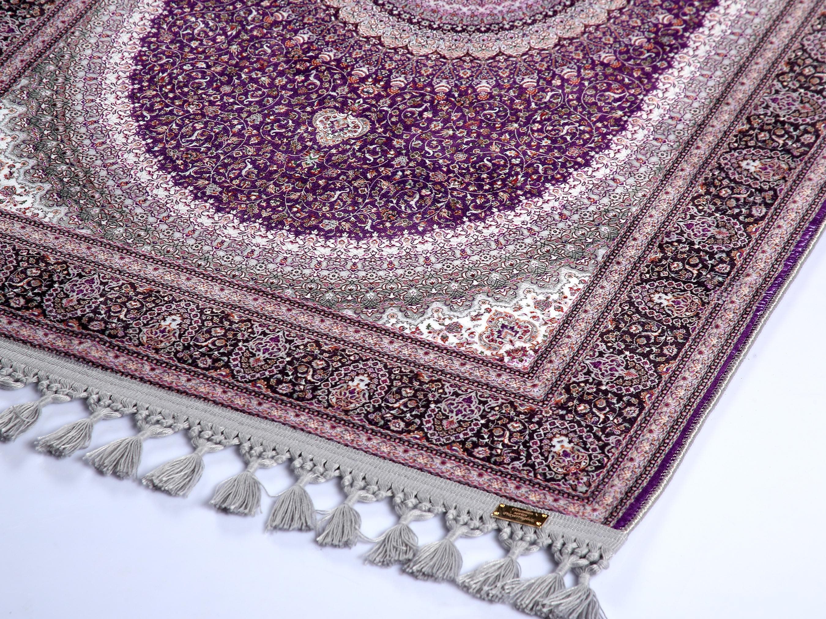 Prayer Mat Purple Prayer Rug Turkish Soft Silky Islamic Muslim Gift Gebetsteppich Janamaz Sajadah - image 4