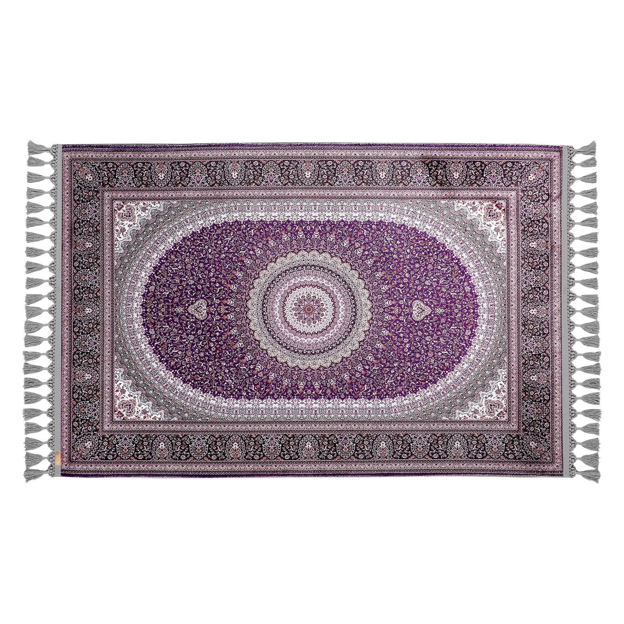 Prayer Mat Purple Prayer Rug Turkish Soft Silky Islamic Muslim Gift Gebetsteppich Janamaz Sajadah - image 3