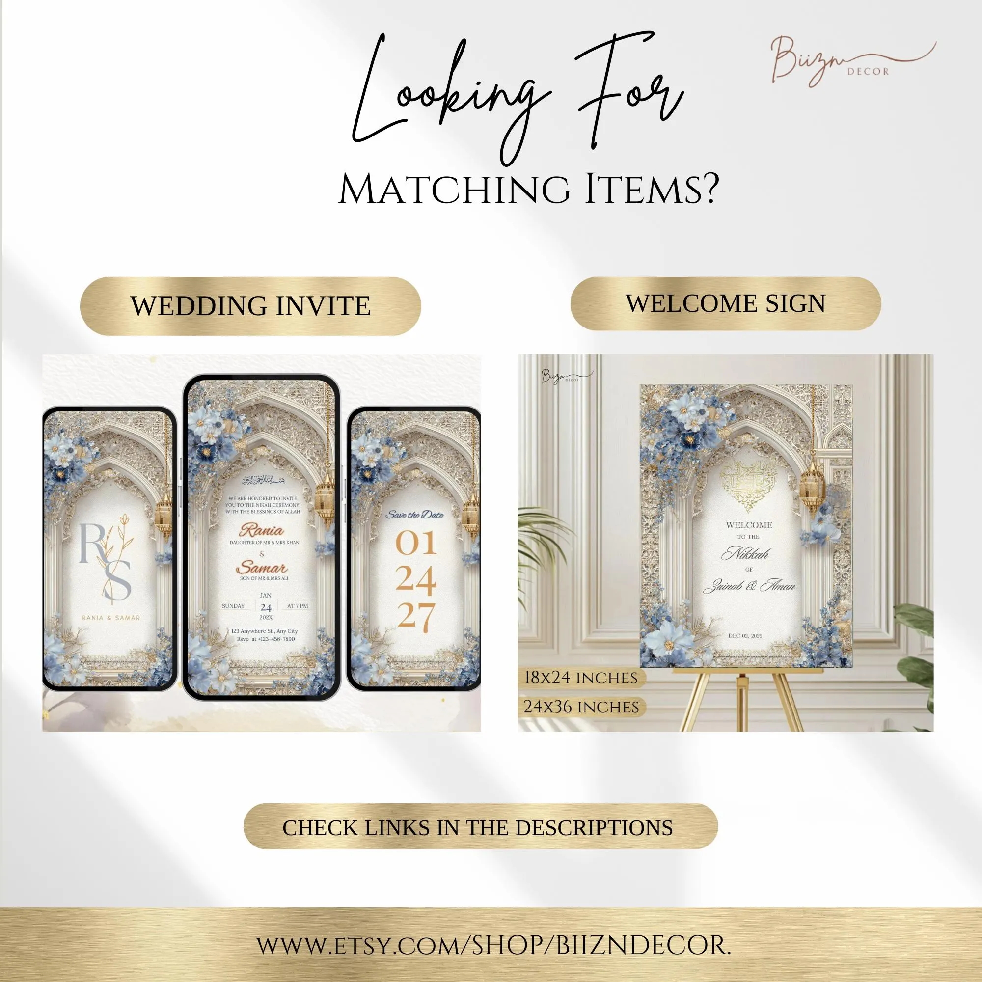 Custom Nikkah Certificate: Islamic Wedding Keepsake (Digital Download, Editable in Canva) - image 3
