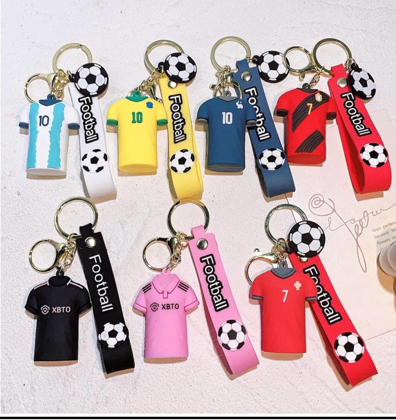 Messi Ronaldo Jersey Keychain