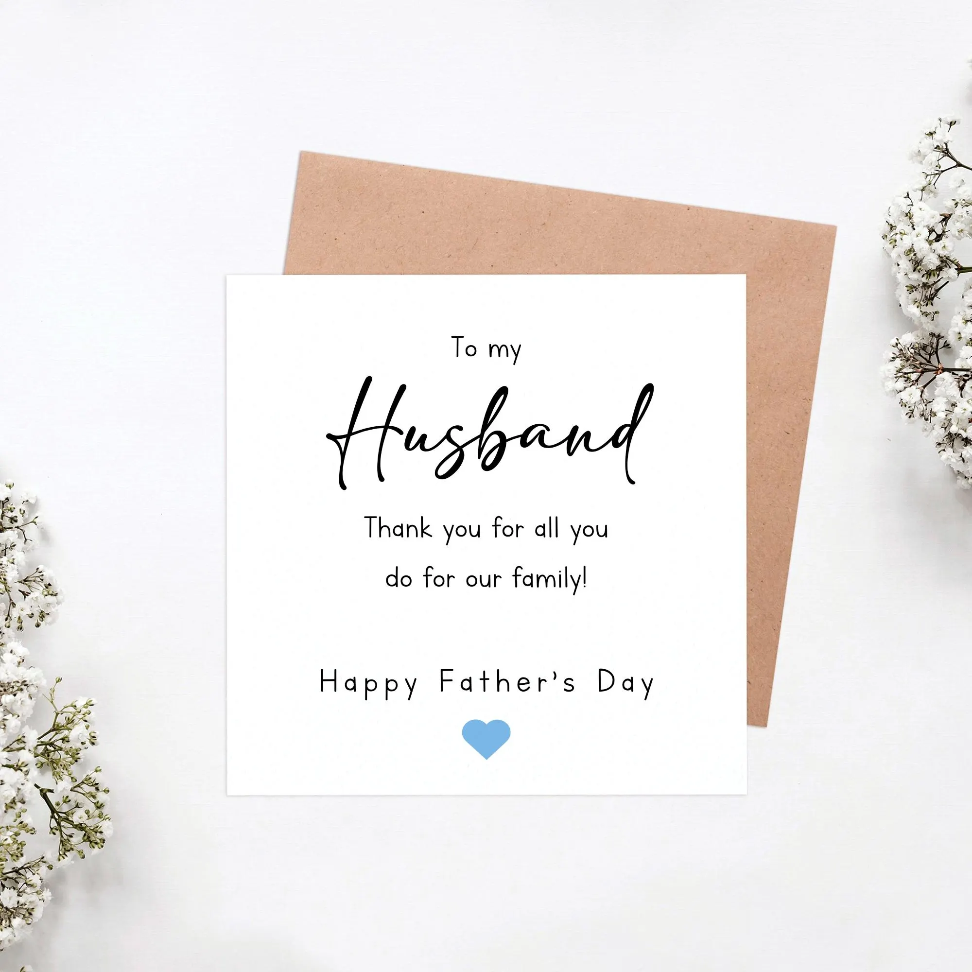 Fathers Day Card For Husband, To My Husband Card, Thank You For Our Family Card, Fathers Day Card From Wife