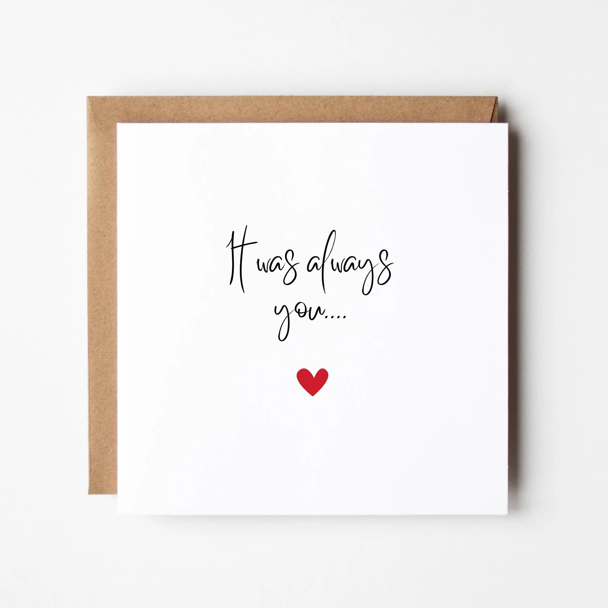 Romantic Valentine’s Day Card – "It Was Always You" – Elegant Gift for Husband, Wife, Boyfriend, or Girlfriend - image 3