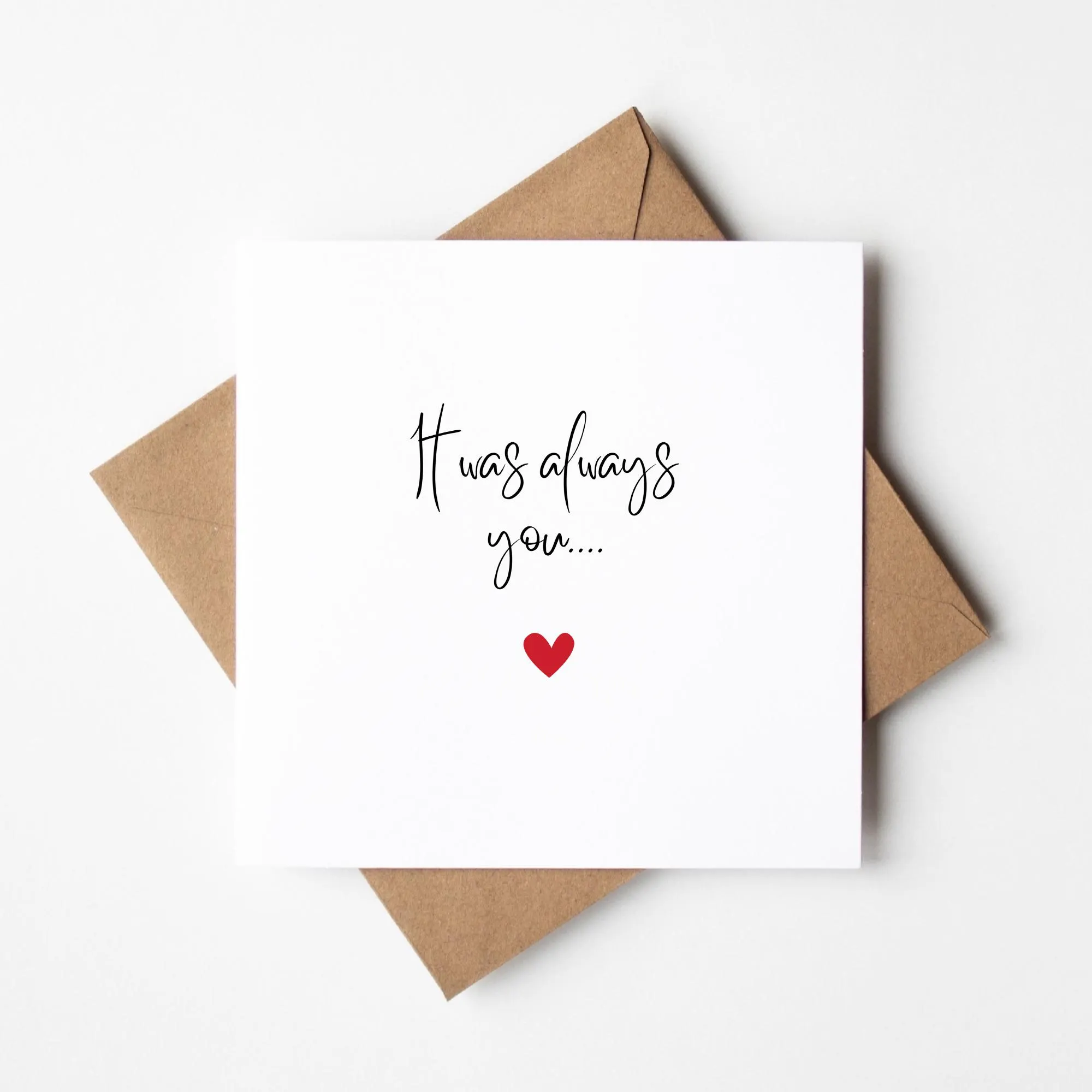 Romantic Valentine’s Day Card – "It Was Always You" – Elegant Gift for Husband, Wife, Boyfriend, or Girlfriend - image 4