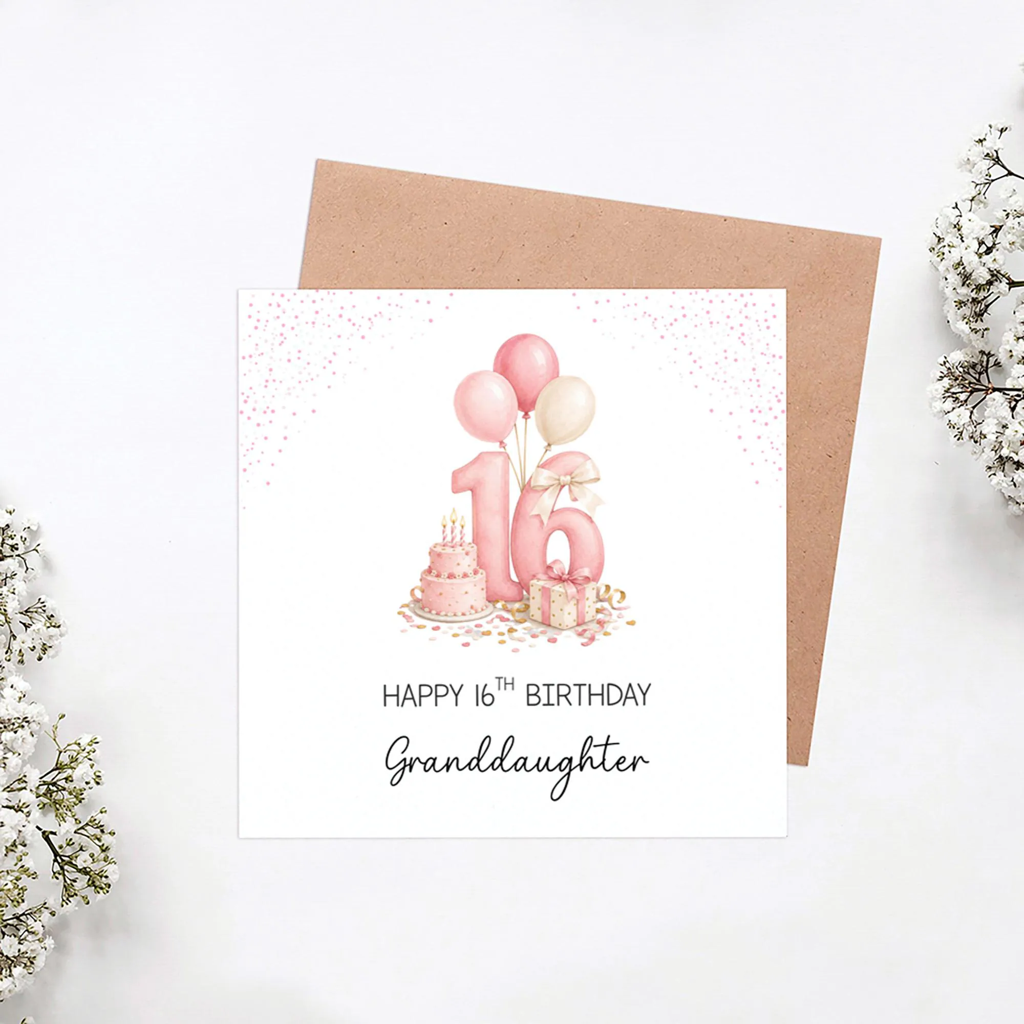 Sweet 16 Birthday Card, Teen Girl 16th Birthday Card, Personalised Birthday Card For Her, For Daughter Granddaughter Niece Sister - image 2