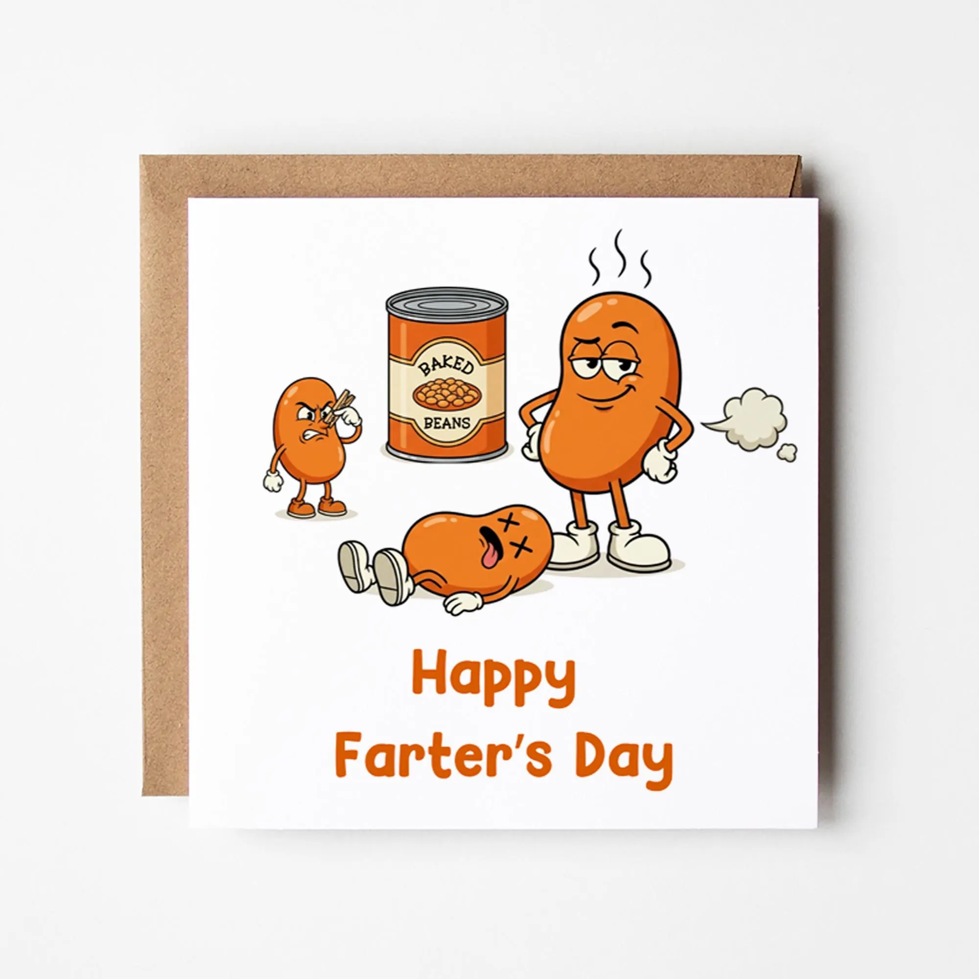 Funny Fathers Day Card For Dad, Happy Farters Day Card, Rude Joke Card For Him, Funny Beans Fart Card For Dad - image 3