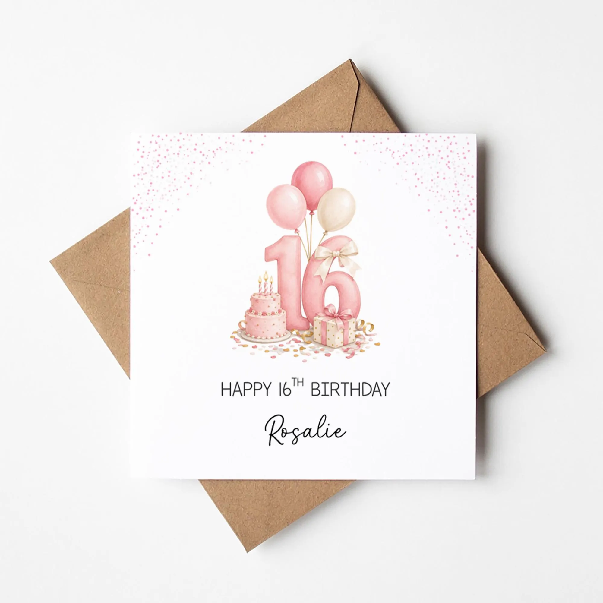 Sweet 16 Birthday Card, Teen Girl 16th Birthday Card, Personalised Birthday Card For Her, For Daughter Granddaughter Niece Sister - image 3