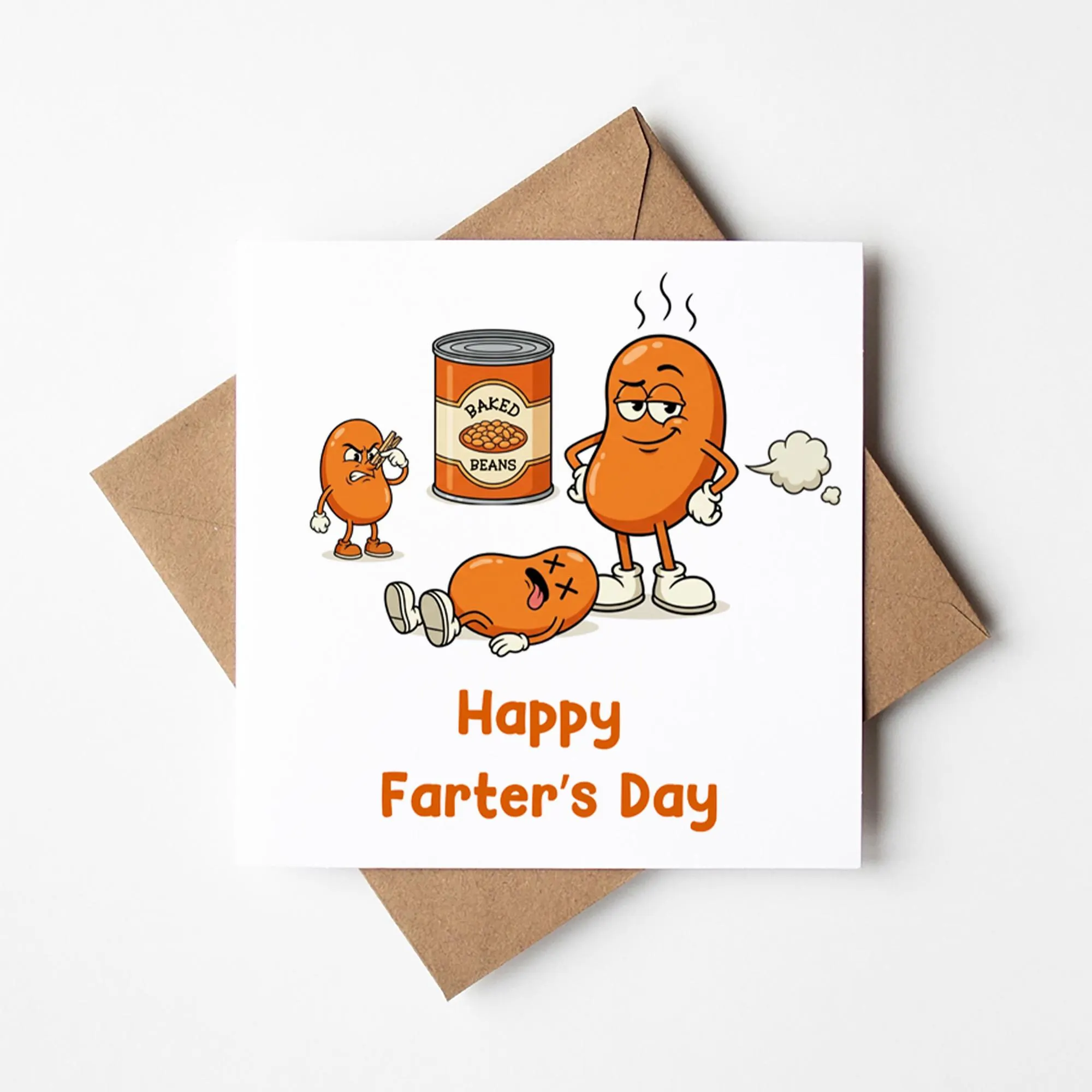 Funny Fathers Day Card For Dad, Happy Farters Day Card, Rude Joke Card For Him, Funny Beans Fart Card For Dad - image 4
