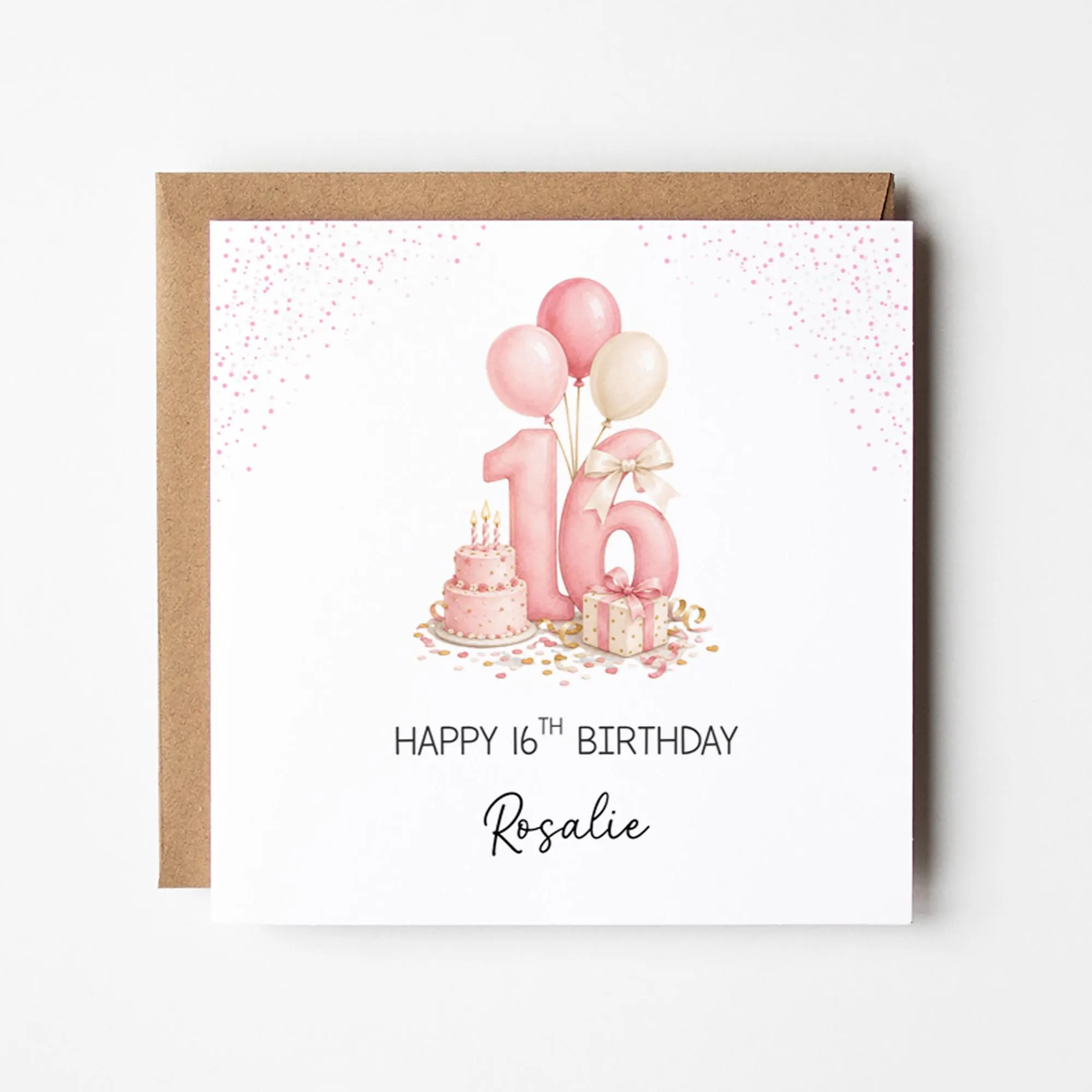 Sweet 16 Birthday Card, Teen Girl 16th Birthday Card, Personalised Birthday Card For Her, For Daughter Granddaughter Niece Sister - image 4