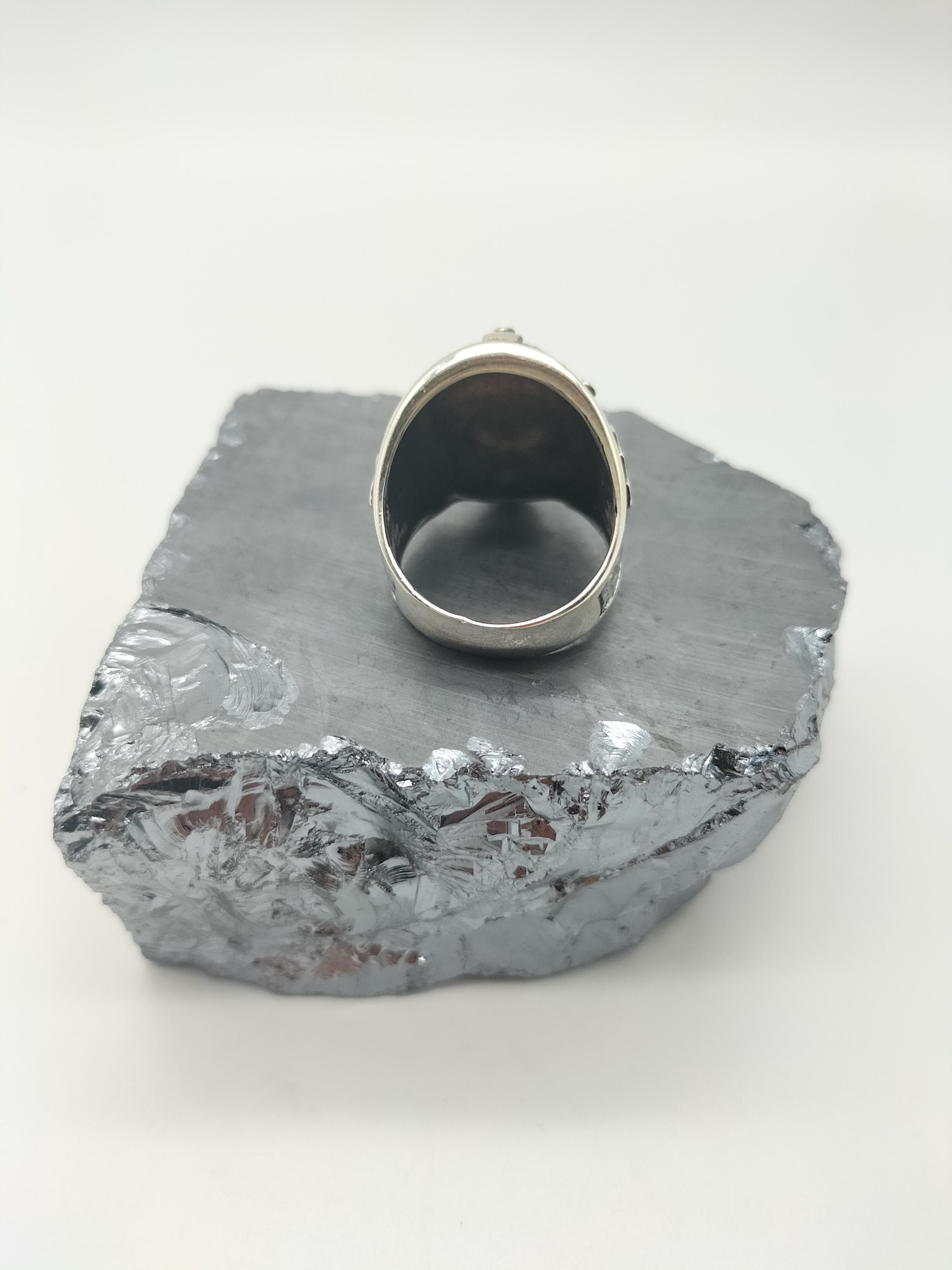 Motorcycle Biker Ring: Handmade 925 Sterling Silver Men's Ring, Christmas Gift - image 2