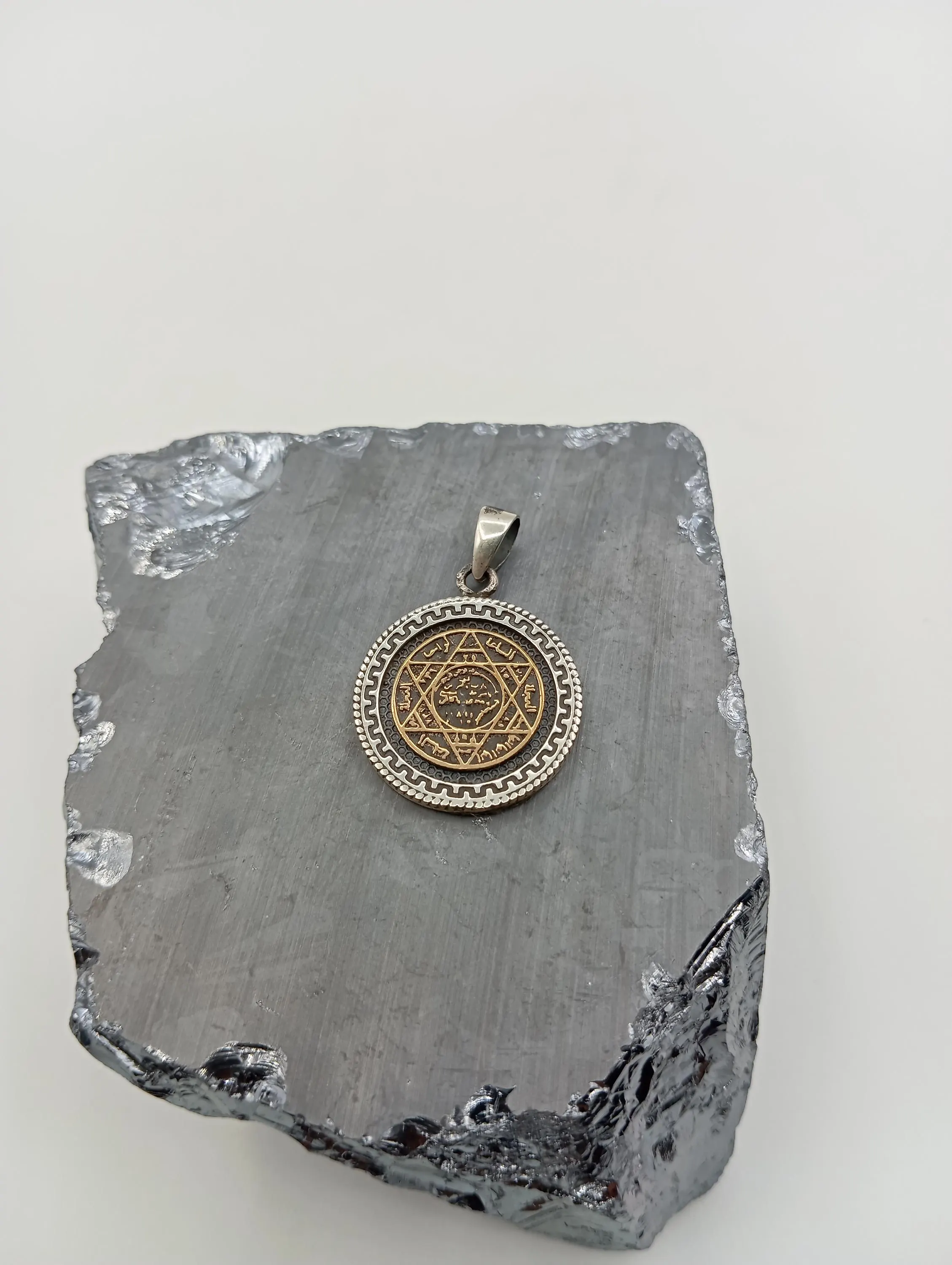 Sterling Silver Solomon's Seal Necklace: Men's Star of David Pendant, Valentine Gift, Artisan Jewelry, Everyday Jewelry - image 4