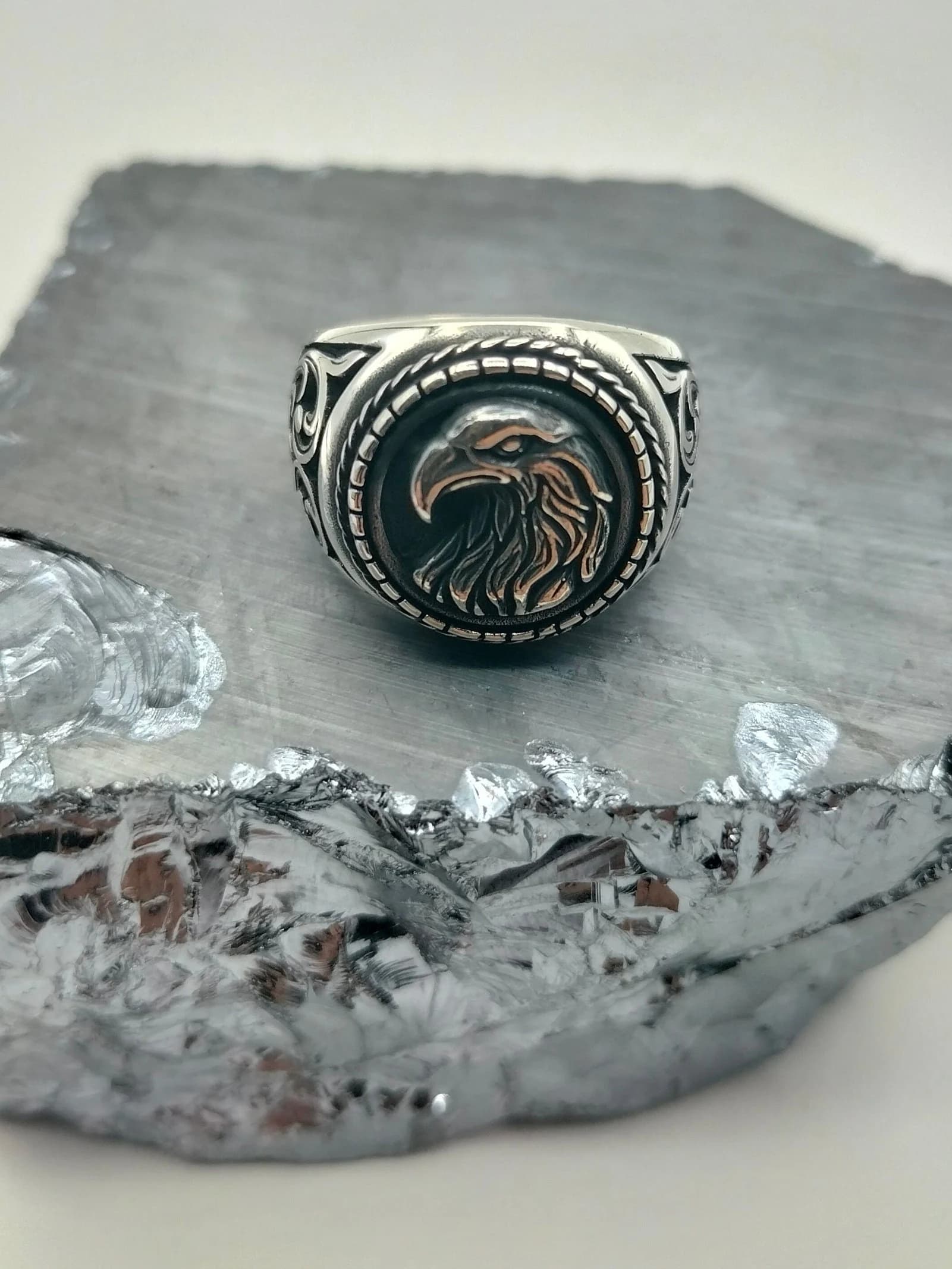 925 Sterling Silver men's ring, Men's Handmade Ring, Personalized Silver Ring, Oxidized Silver Ring,Gift For Husband, Self Gift