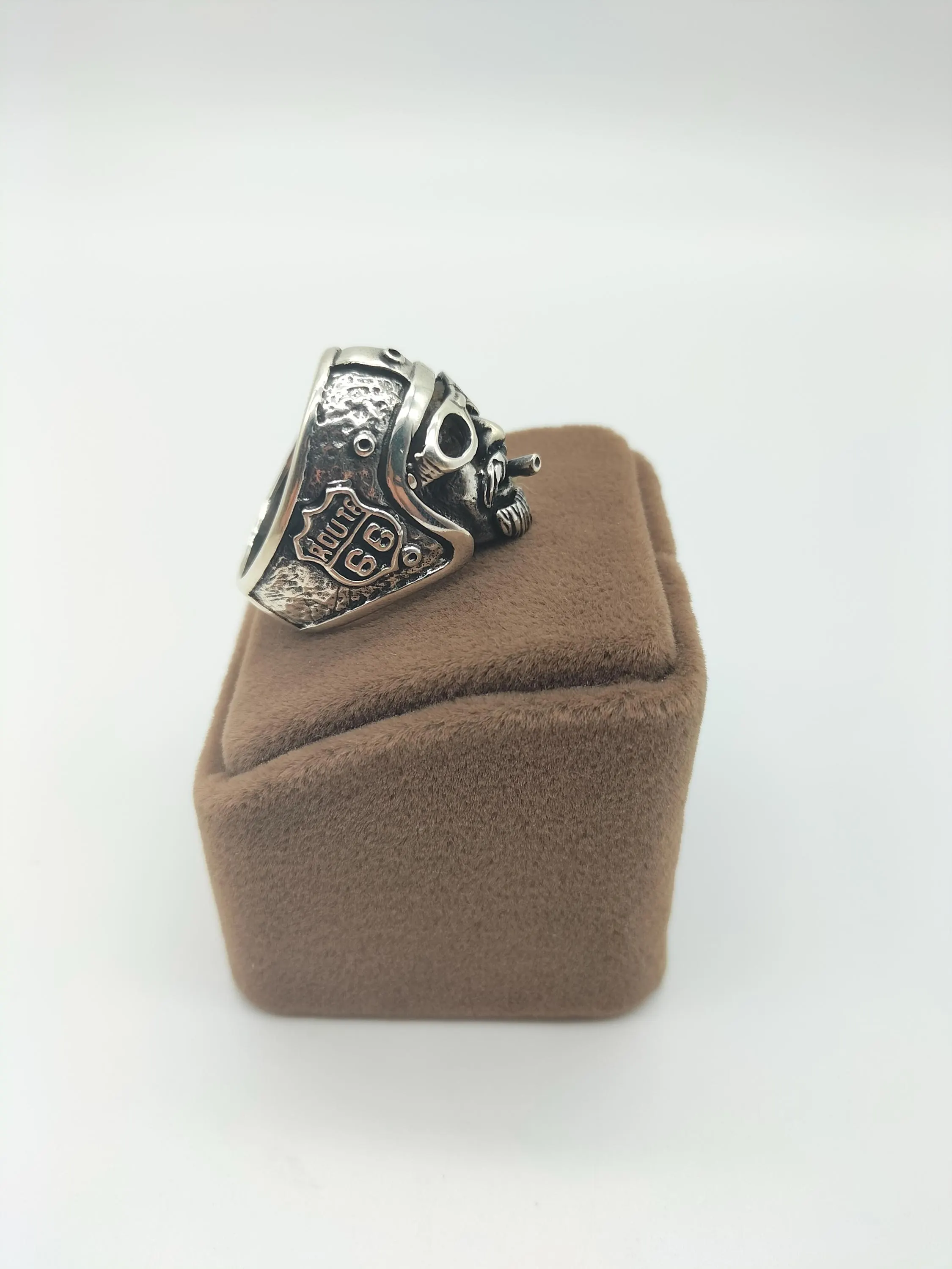 Motorcycle Biker Ring: Handmade 925 Sterling Silver Men's Ring, Christmas Gift - image 5