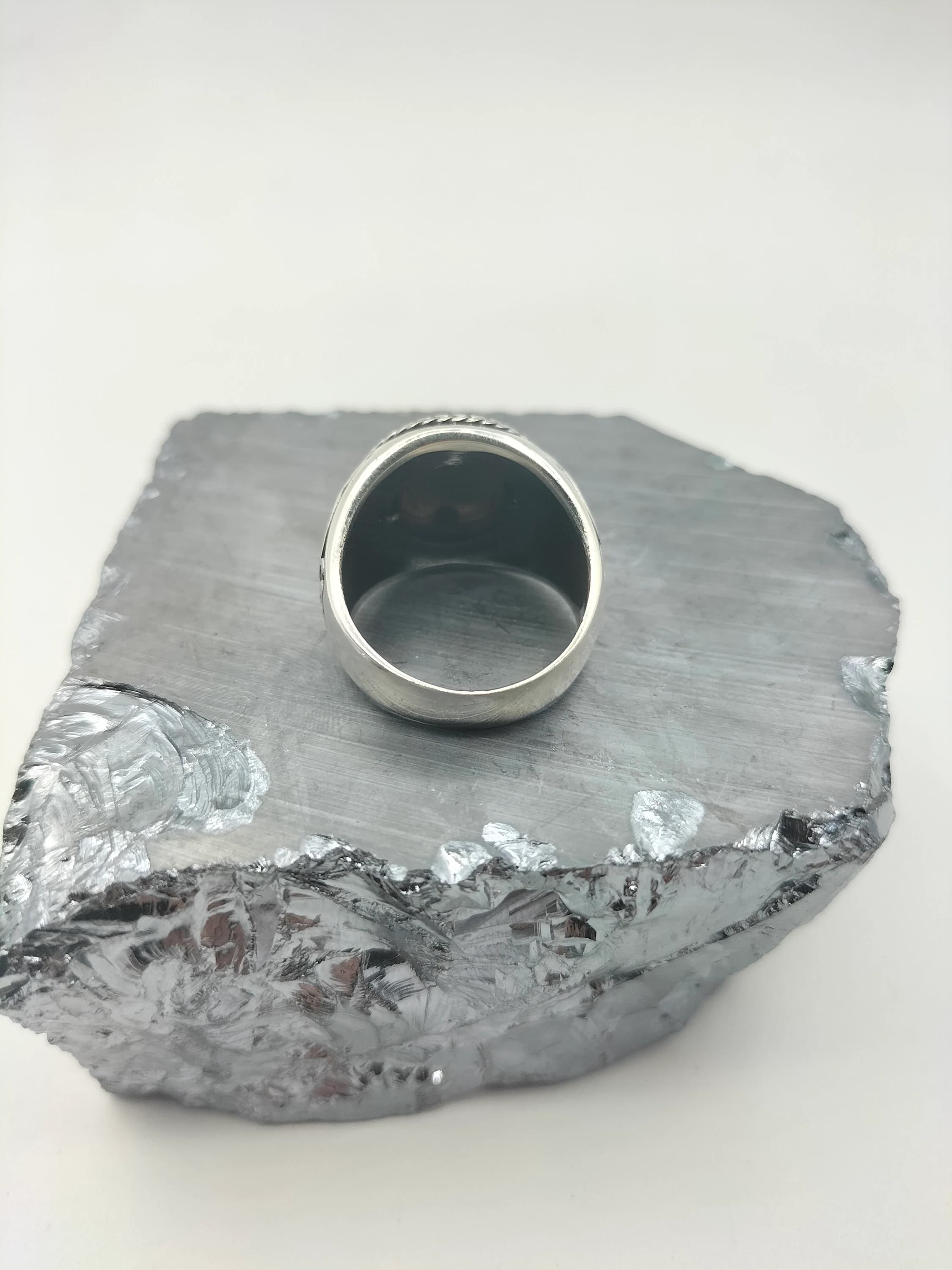 925 Sterling Silver men's ring, Men's Handmade Ring, Personalized Silver Ring, Oxidized Silver Ring,Gift For Husband, Self Gift - image 5