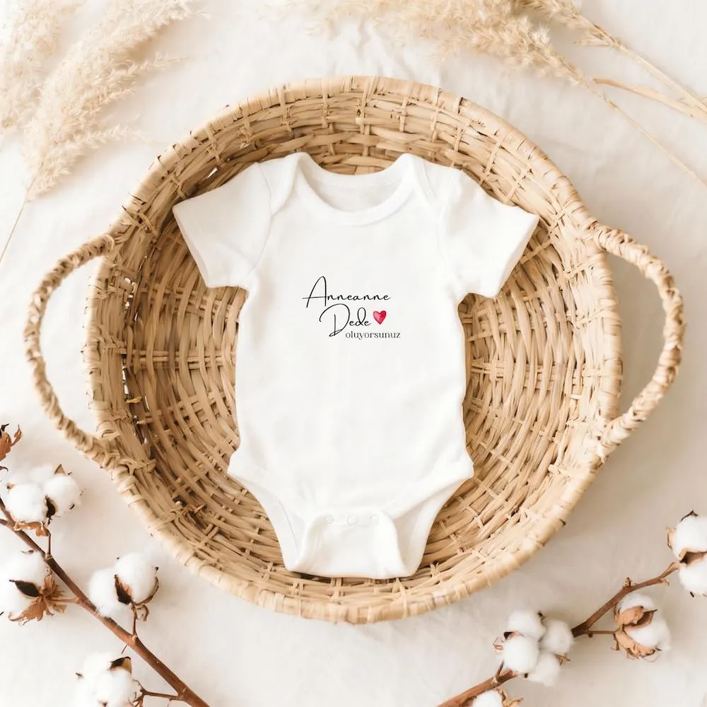 Babybody „Anneanne & Dede oluyorsunuz, Teyze, Amca...“ – hochwertige Geschenkidee zur Schwangerschaftsverkündung | personalisiert zur Geburt - image 5