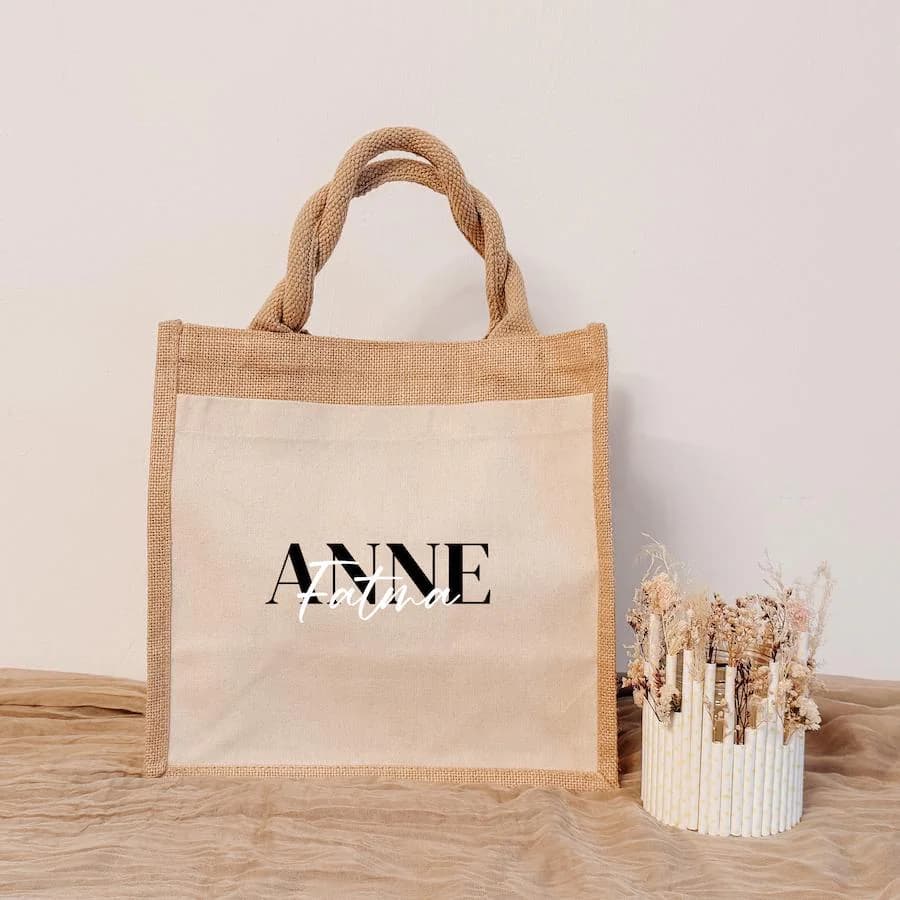 Personalisierte Jutetasche „Anne“ – Symbolische Mutter-Geschenktasche aus Naturmaterial für besondere Anlässe - image 5