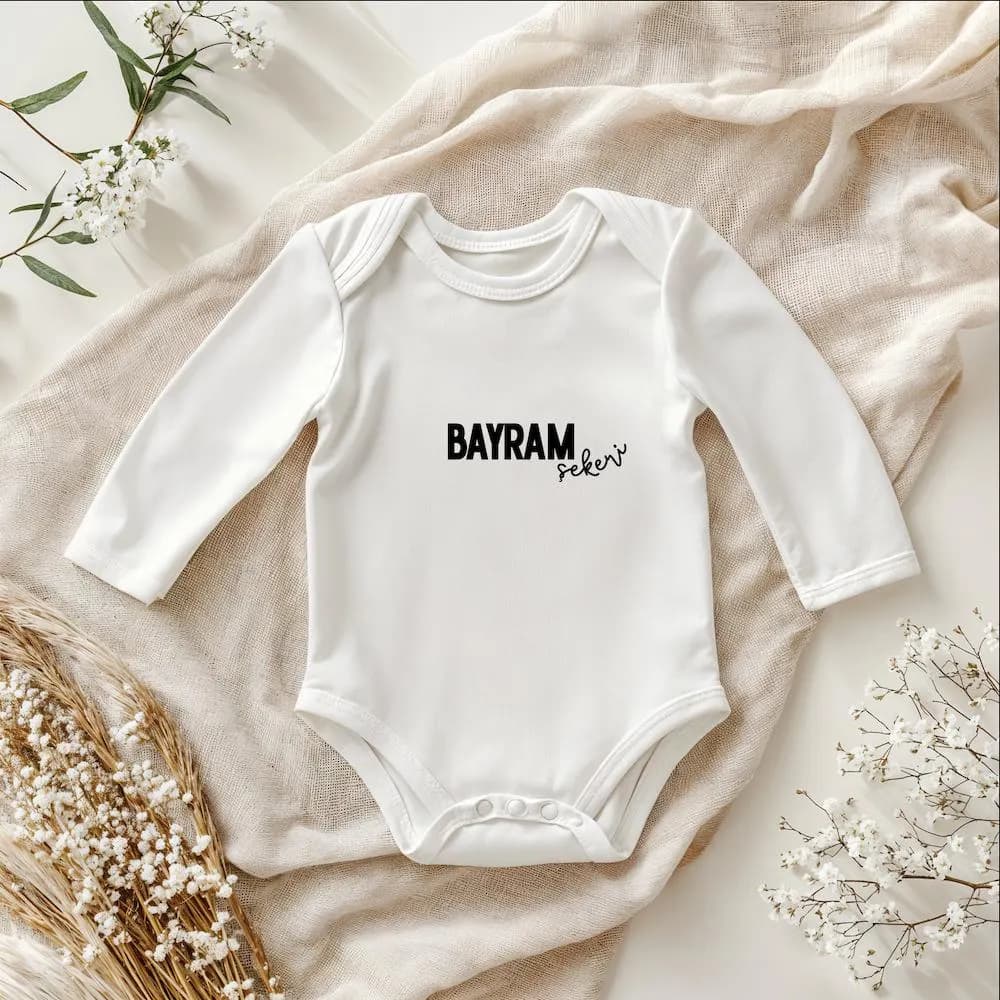 Bayram Şekeri Babybody personalisiert – hochwertige Geschenkidee zur Geburt, Taufe & Geburtstag aus 100% Baumwolle - image 3
