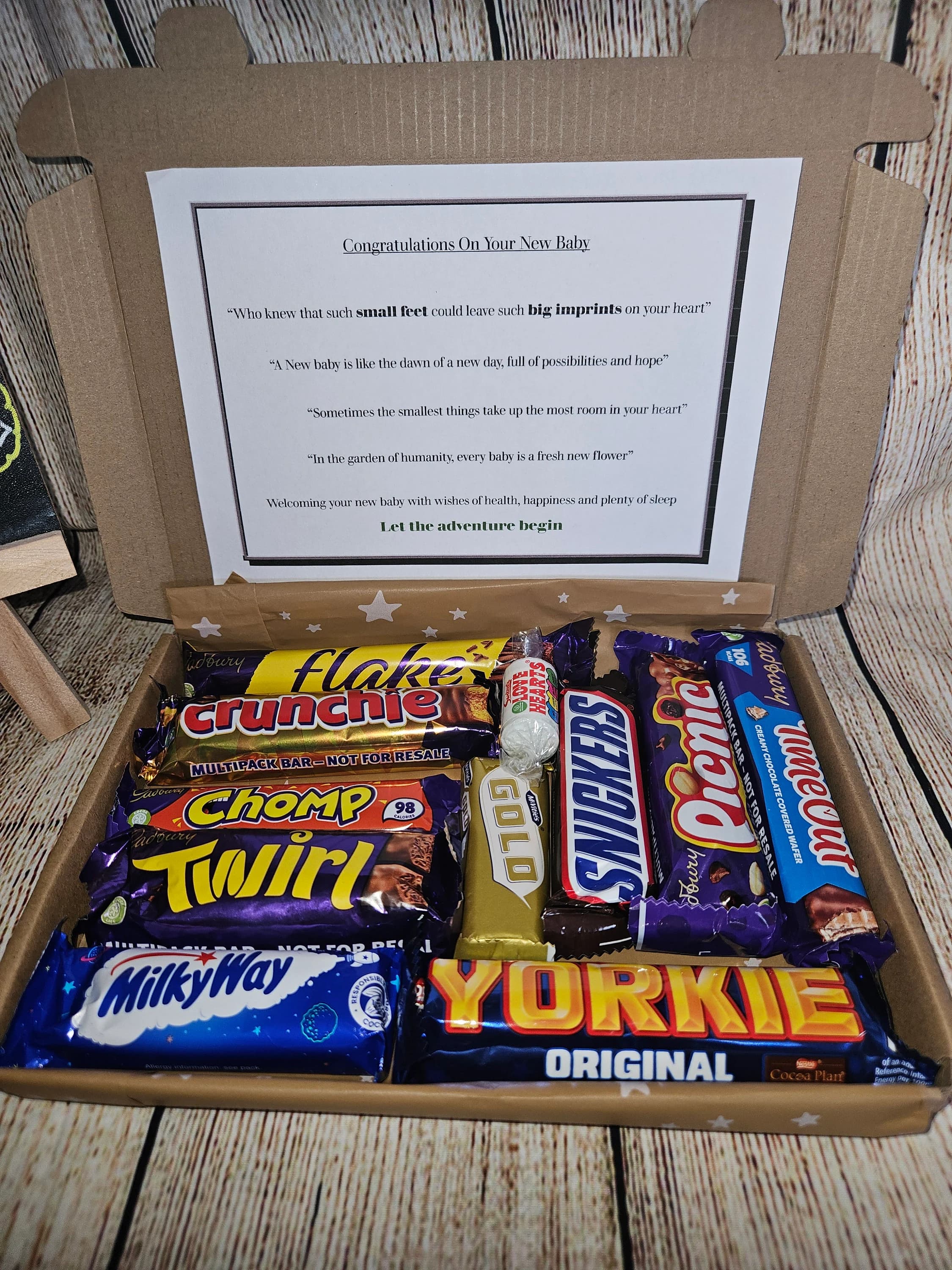 Congratulations on the birth of your baby | New Baby | New Parents | New arrival sweet treat box | New Baby sweet box | Congratulations