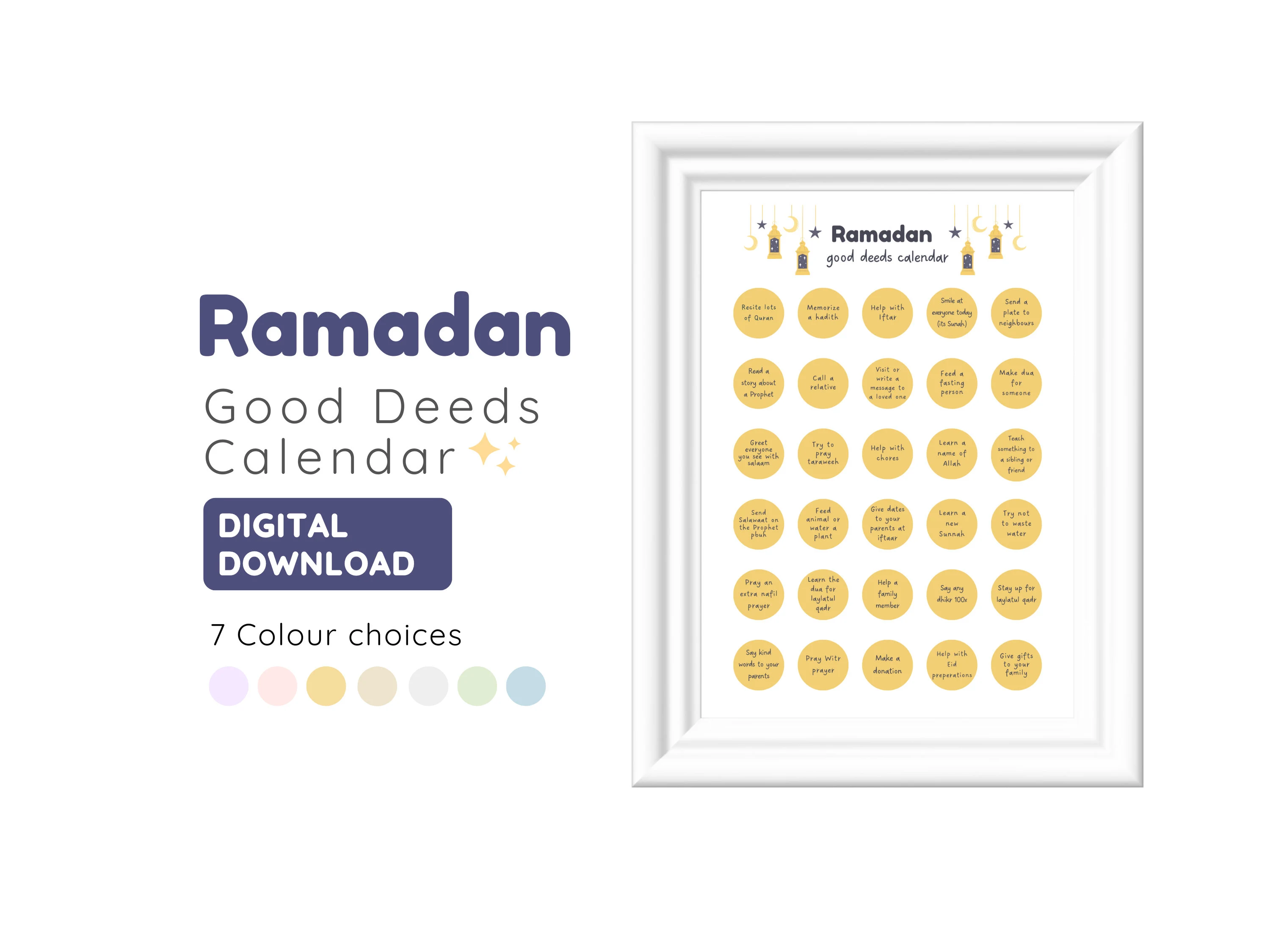 Ramadan Good Deeds Calendar