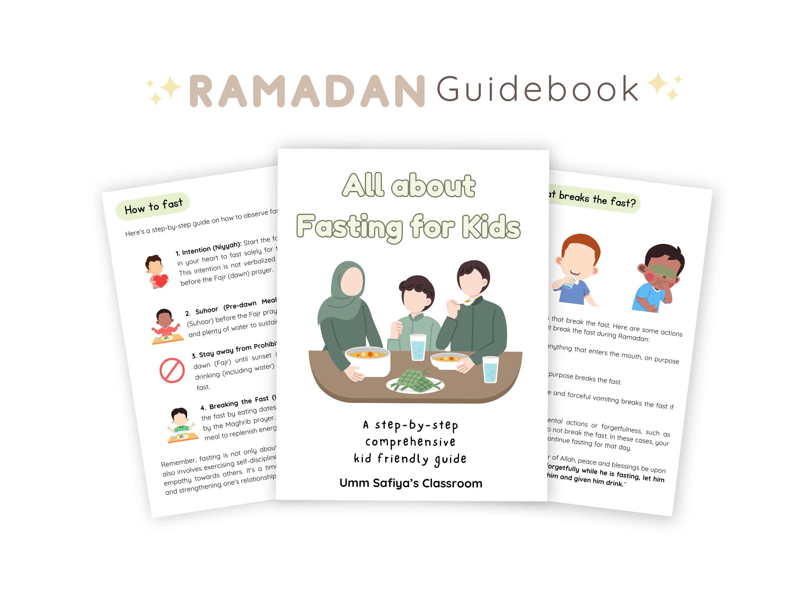Ramadan Fasting Guidebook for  Muslim Kids