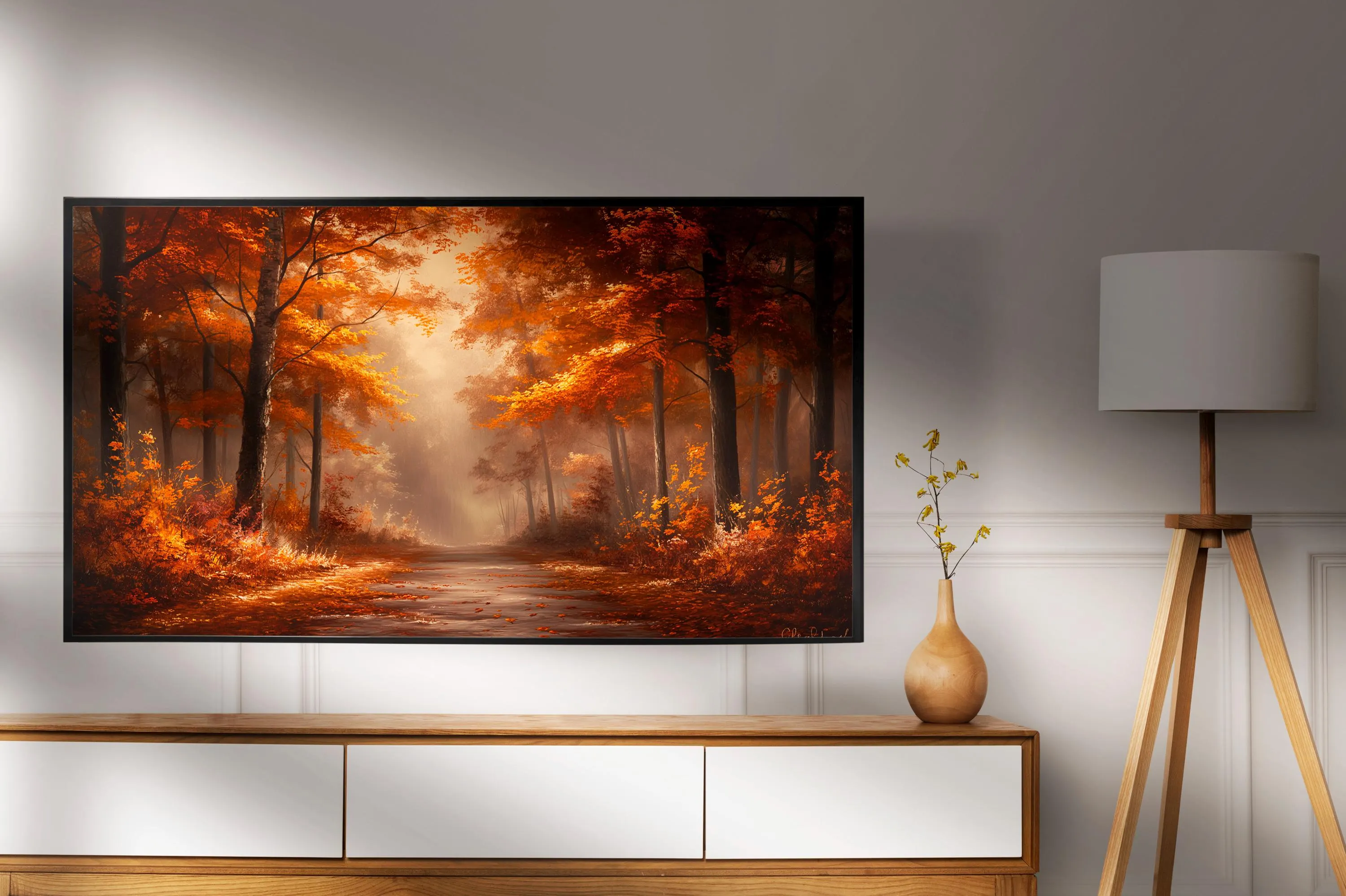 Autumn Forest Samsung Frame TV Art: Abstract Landscape (Digital Download) - image 3