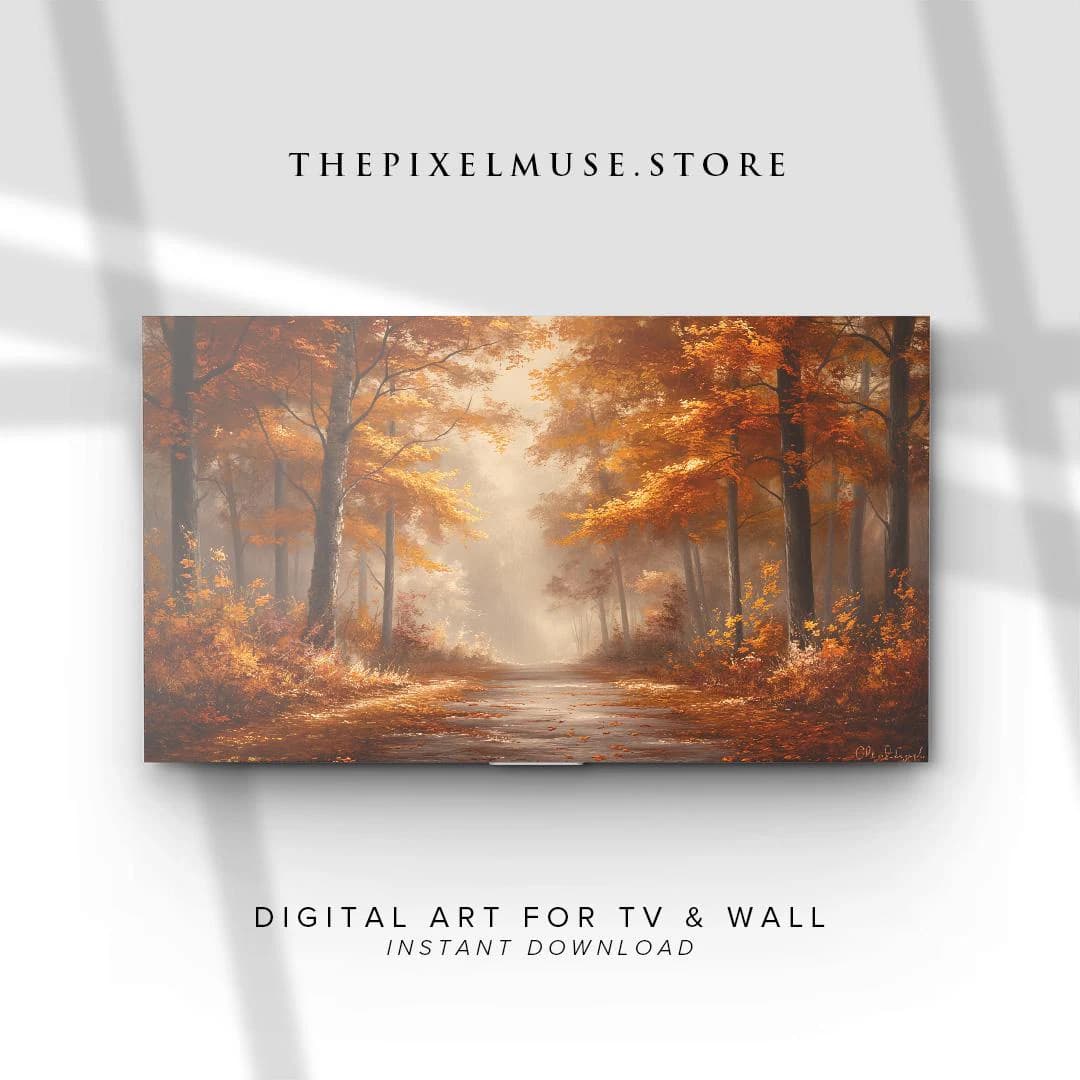 Autumn Forest Samsung Frame TV Art: Abstract Landscape (Digital Download)