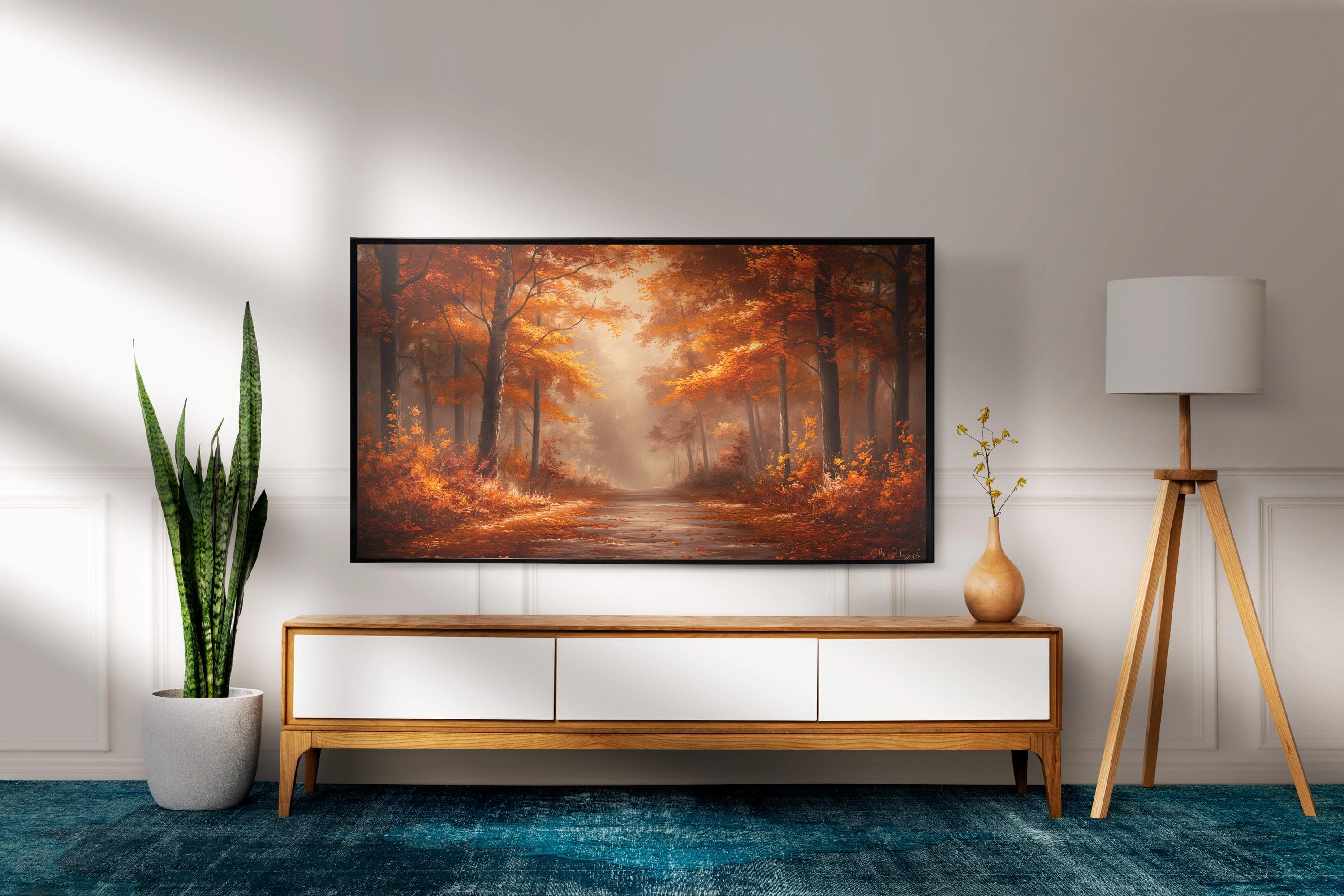 Autumn Forest Samsung Frame TV Art: Abstract Landscape (Digital Download) - image 4