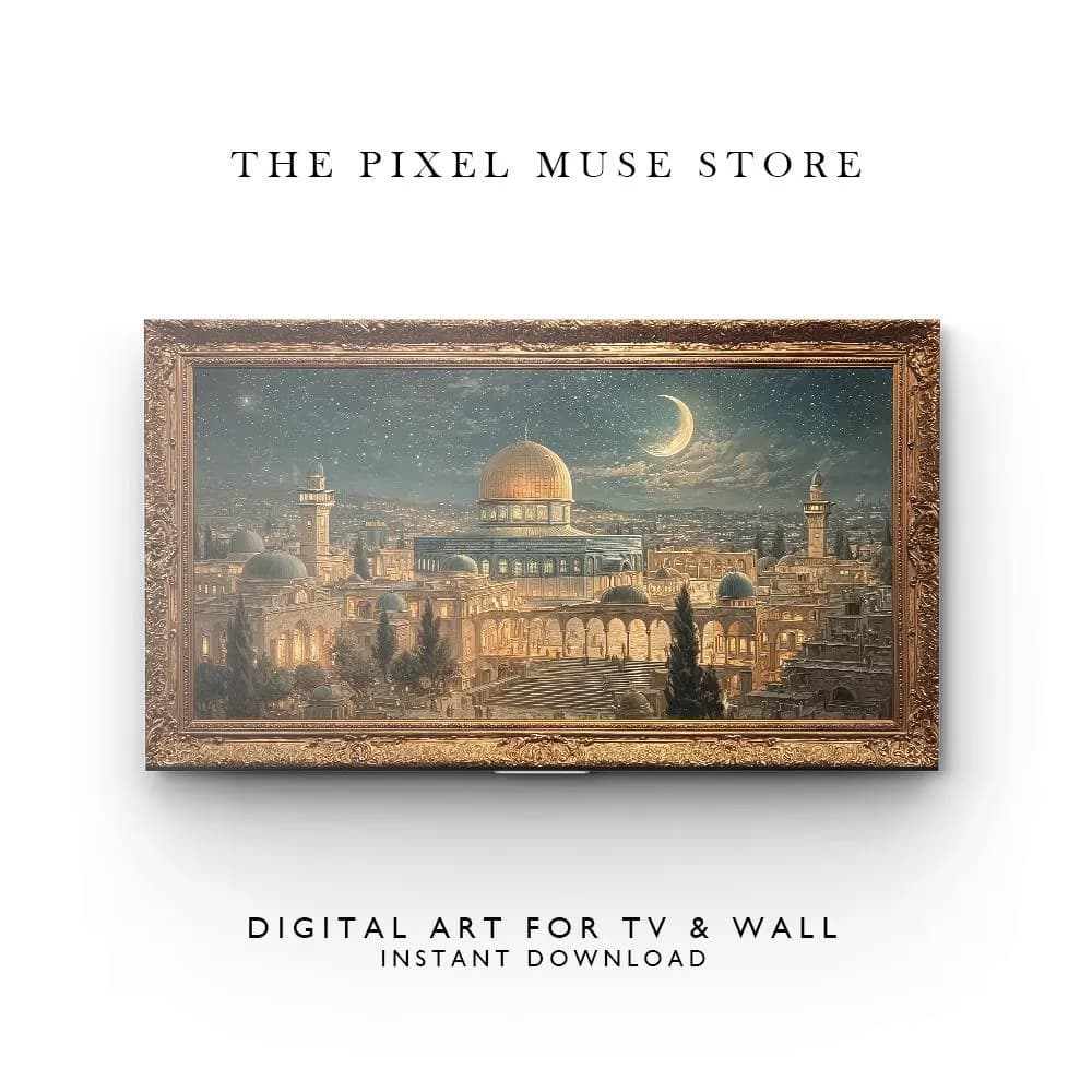 Samsung Frame TV Art Al Aqsa Wall Art, Ramadan Decor, Palestine Artwork