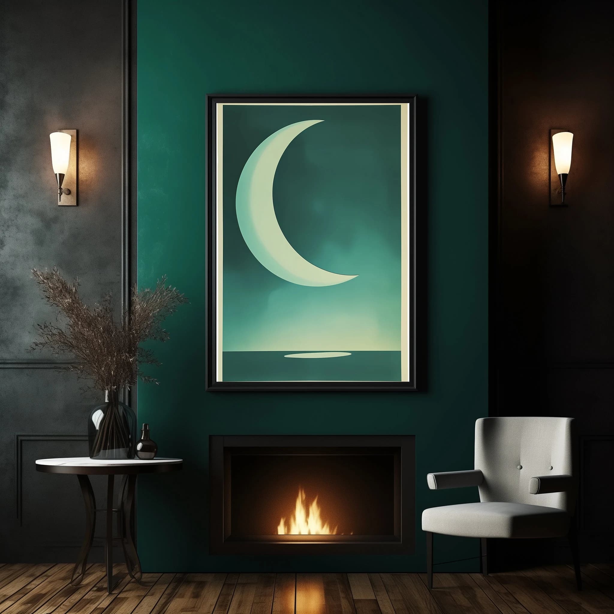 Ramadan Digital Print | Set of 2 | Ramadan Decoration | Ramadan Wall Art | Ramadan Crescent and Mosque | Islamic Art - image 4