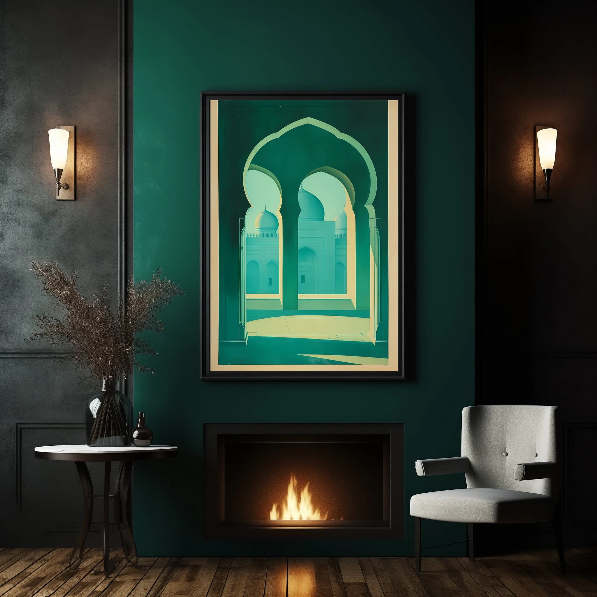 Ramadan Digital Print | Set of 2 | Ramadan Decoration | Ramadan Wall Art | Ramadan Crescent and Mosque | Islamic Art - image 5