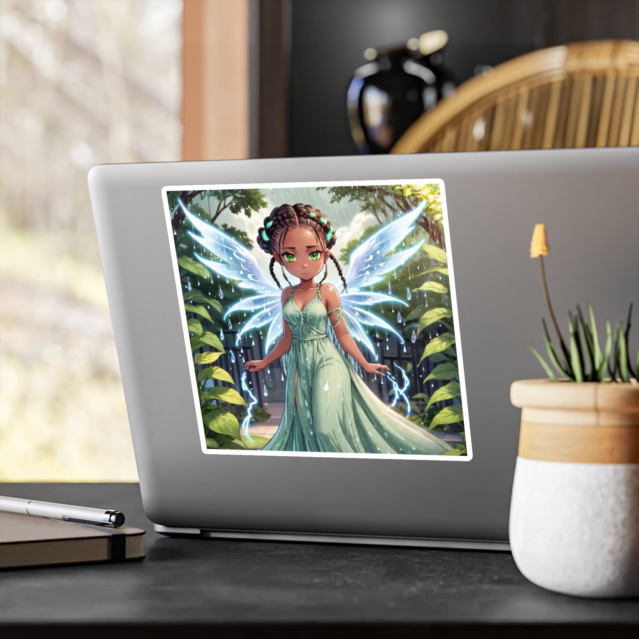 Rain Fairy Sticker: Weatherproof Vinyl Decal for Laptop, Water Bottle - image 3