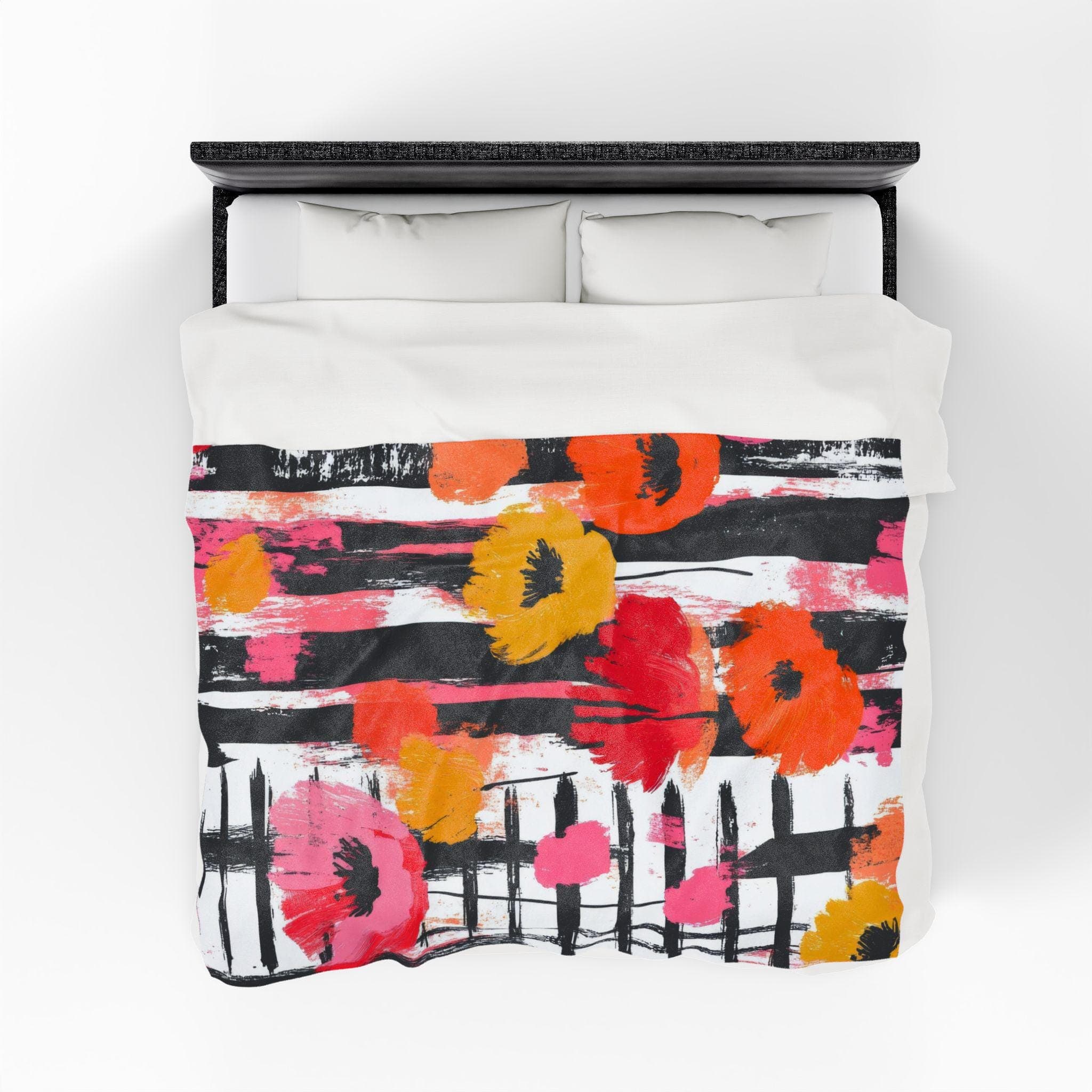 Floral Fleece Throw Blanket: Colorful Boho Home Decor - image 3