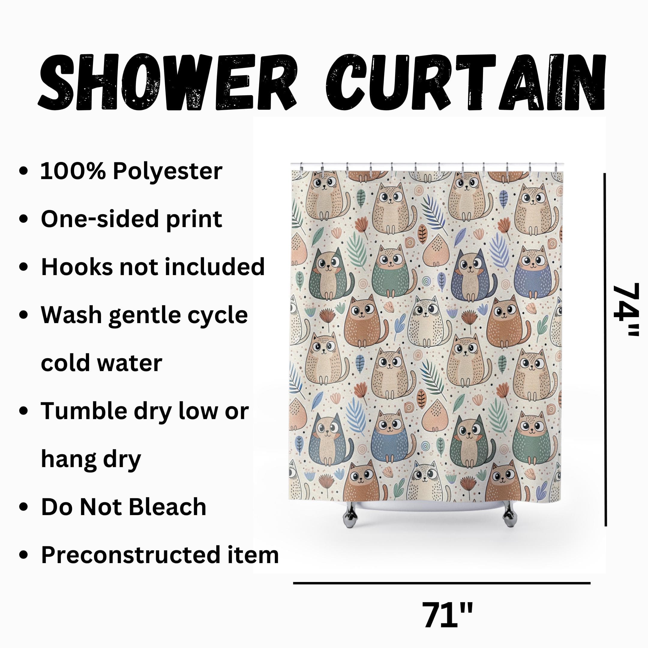 Whimsical Owl Shower Curtain | Pastel Woodland Bathroom Decor - image 3