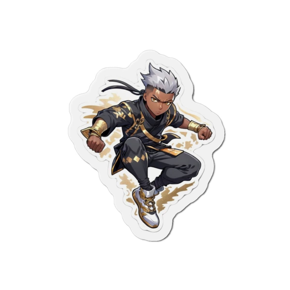 Gold Ninja Anime Magnet, Vinyl Decal - image 3