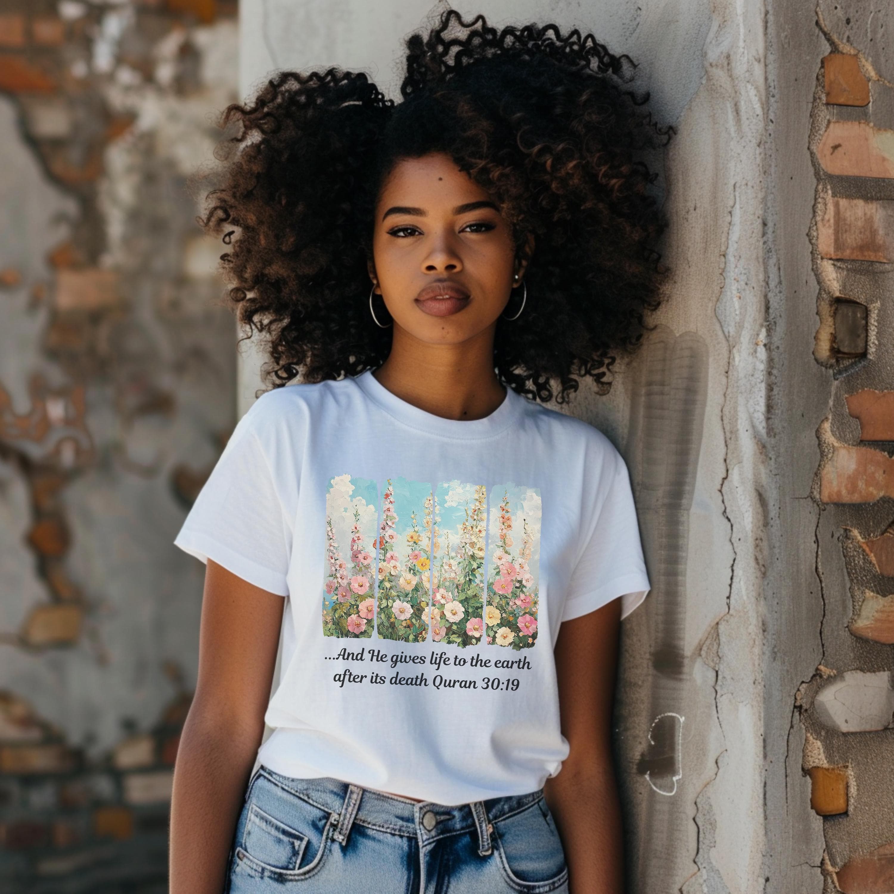 Floral Quran Verse T-Shirt: Inspirational Islamic Gift - image 5